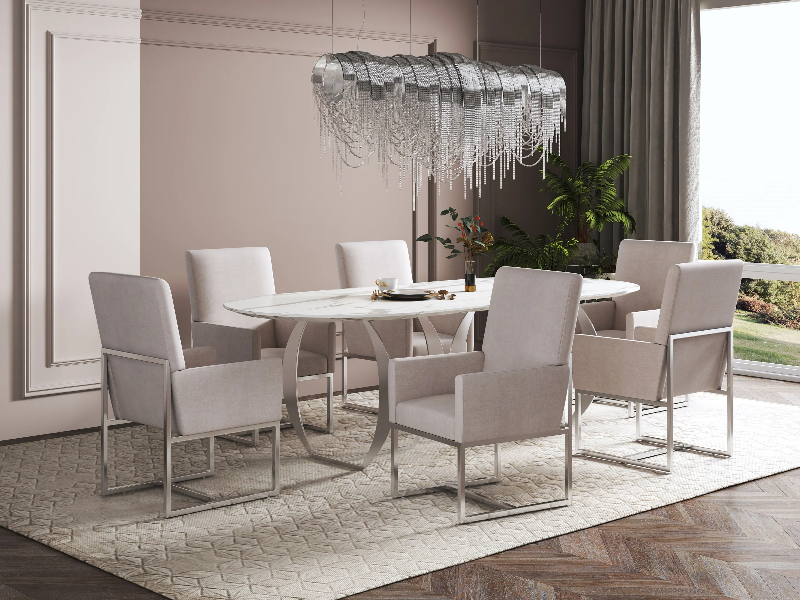 Element Dining Armchair in Champagne - Image 8