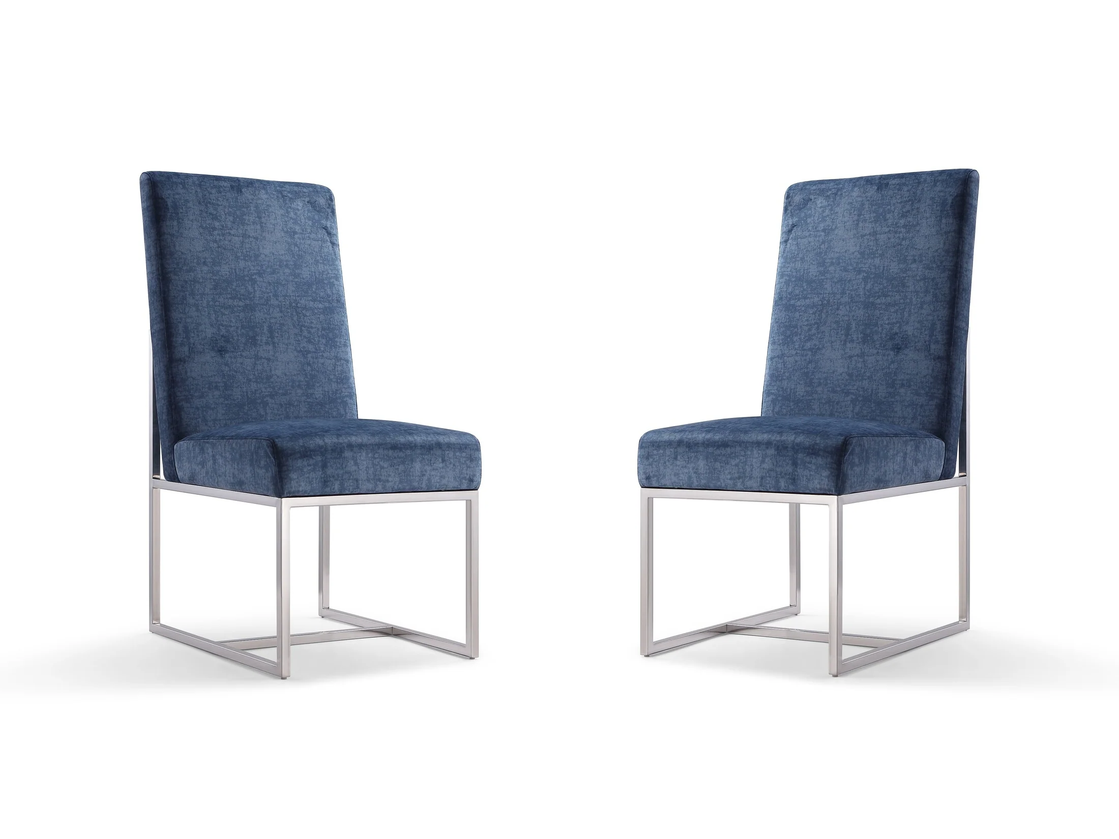 Element Velvet Dining Chair in Blue (set of 2)