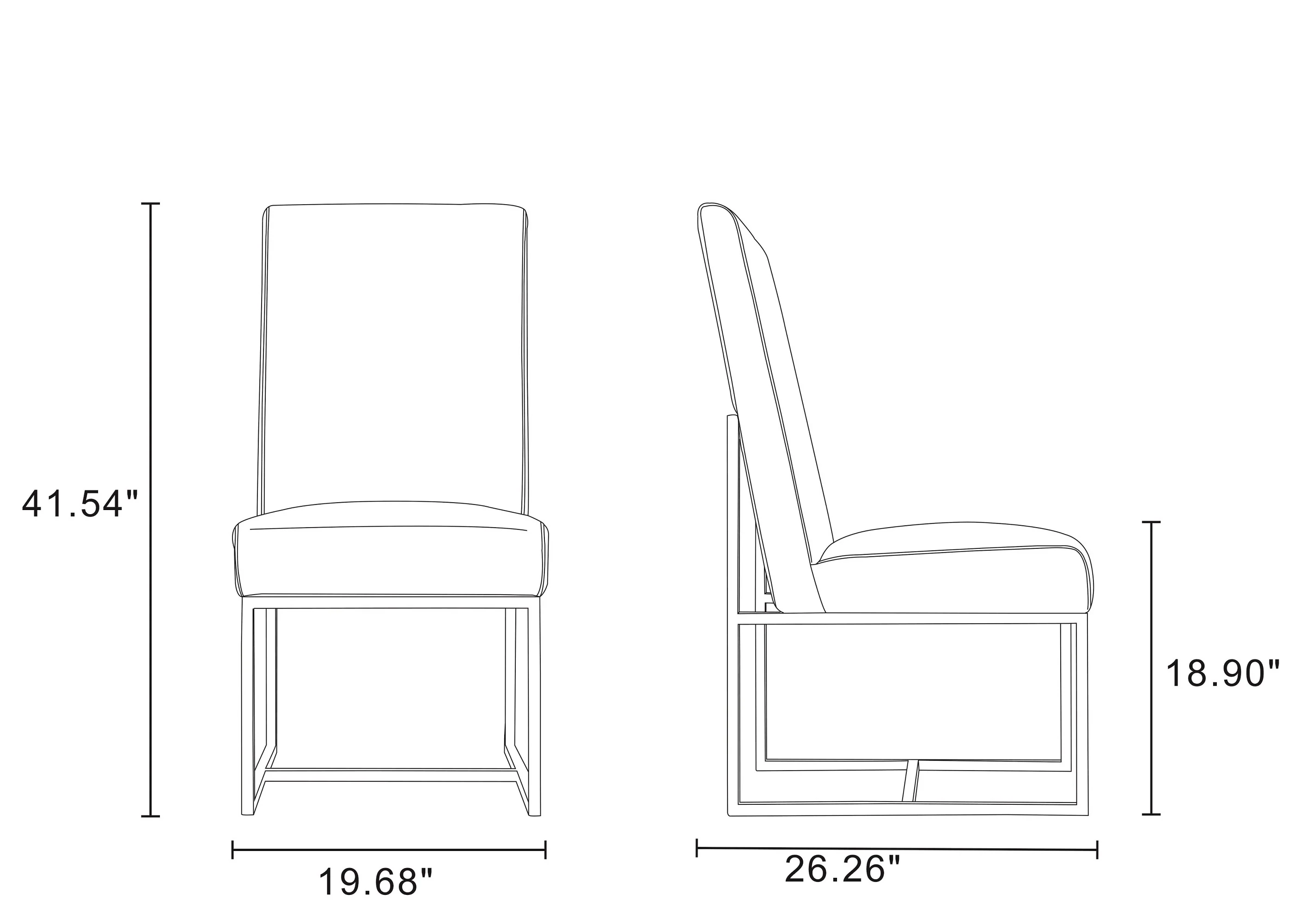 Element Velvet Dining Chair in Grey - Image 3
