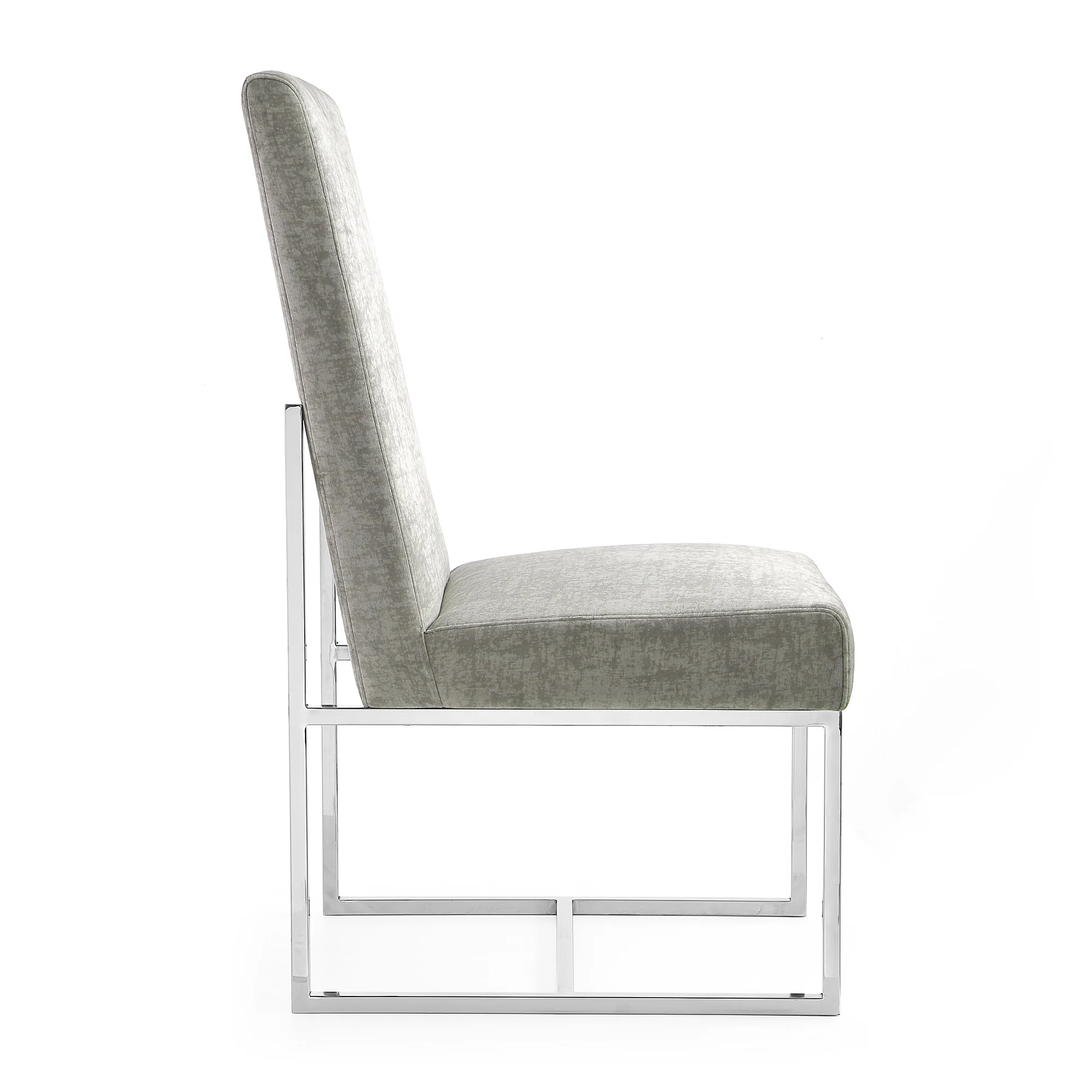 Element Velvet Dining Chair in Steel (set of 2) - Image 6