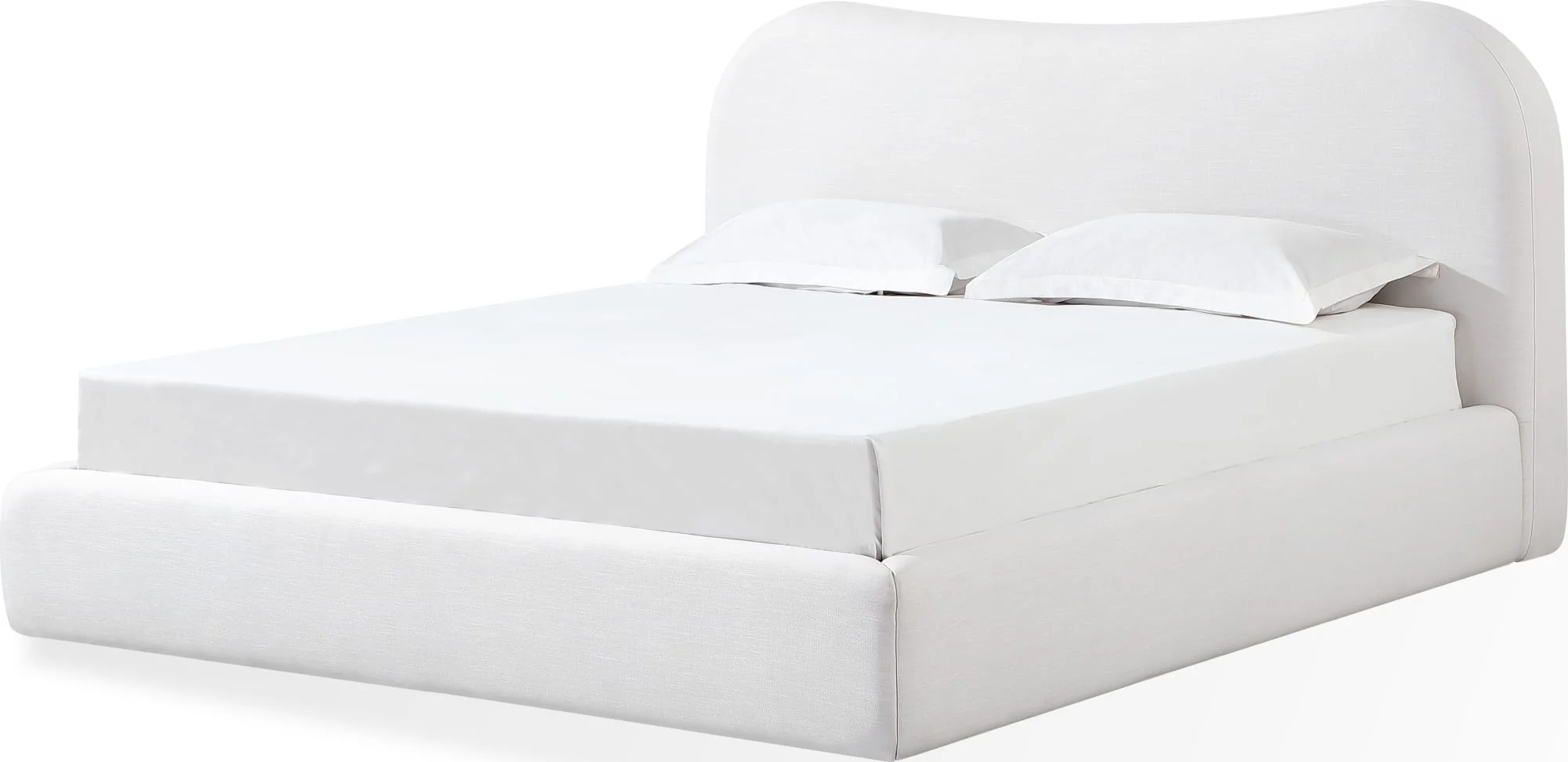 Elena Vanilla King Upholstered Bed - Image 2