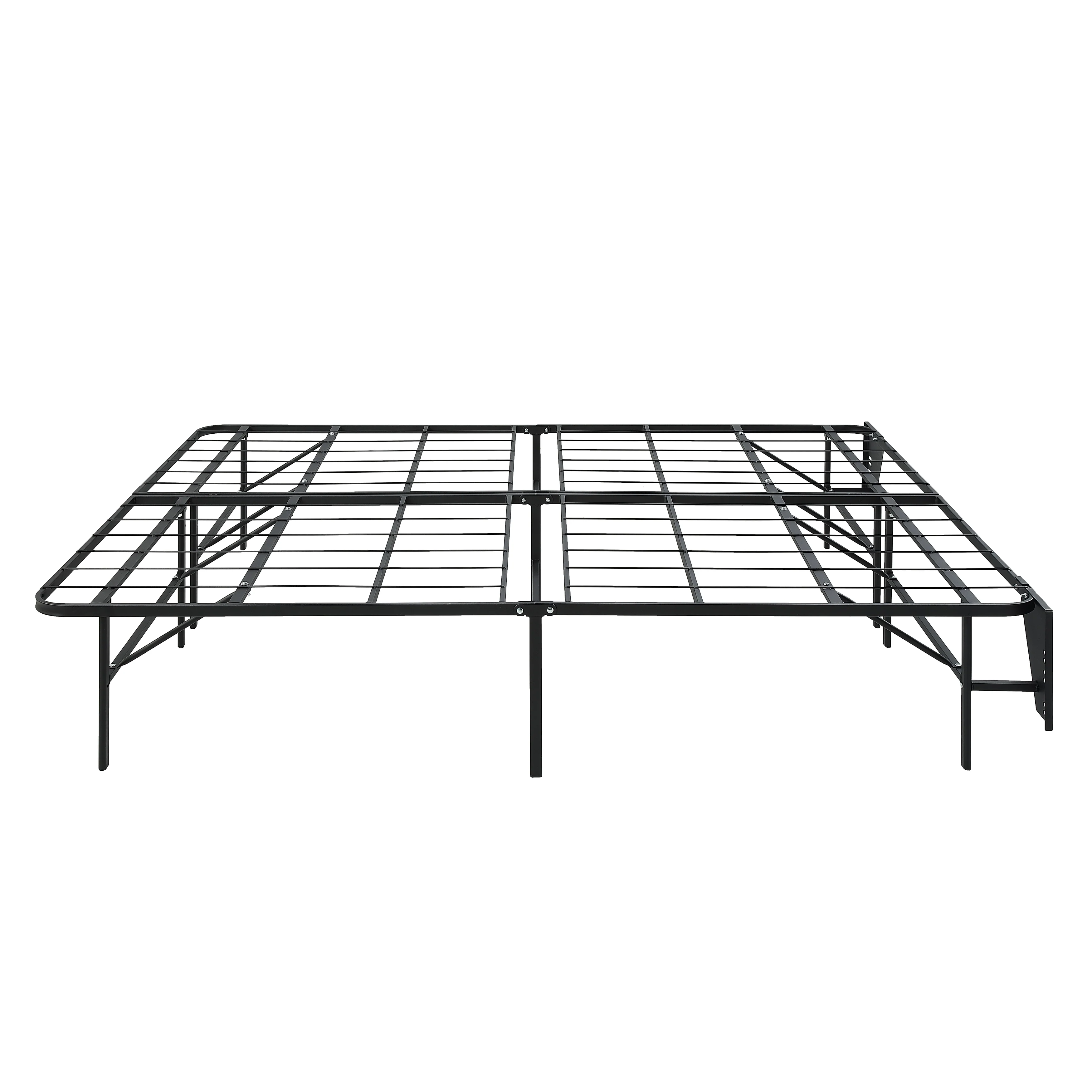 Elevated Black Full Foldable Metal Platform Bed Frame - Image 3
