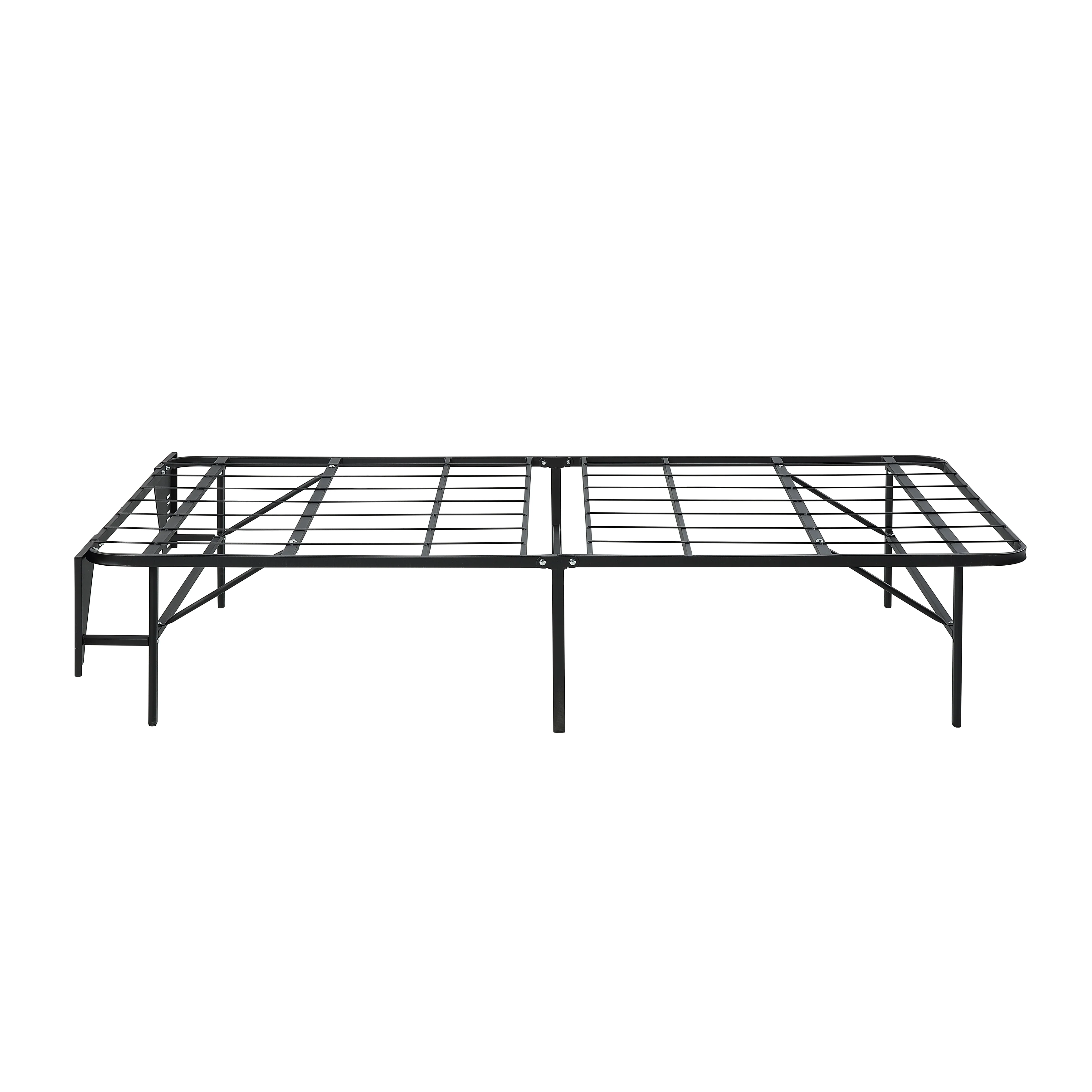 Elevated Black Twin Foldable Metal Platform Bed Frame - Image 5