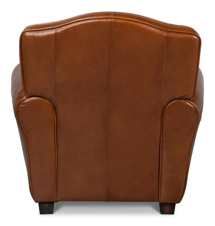 Elite Brown French Club Chair - Image 11