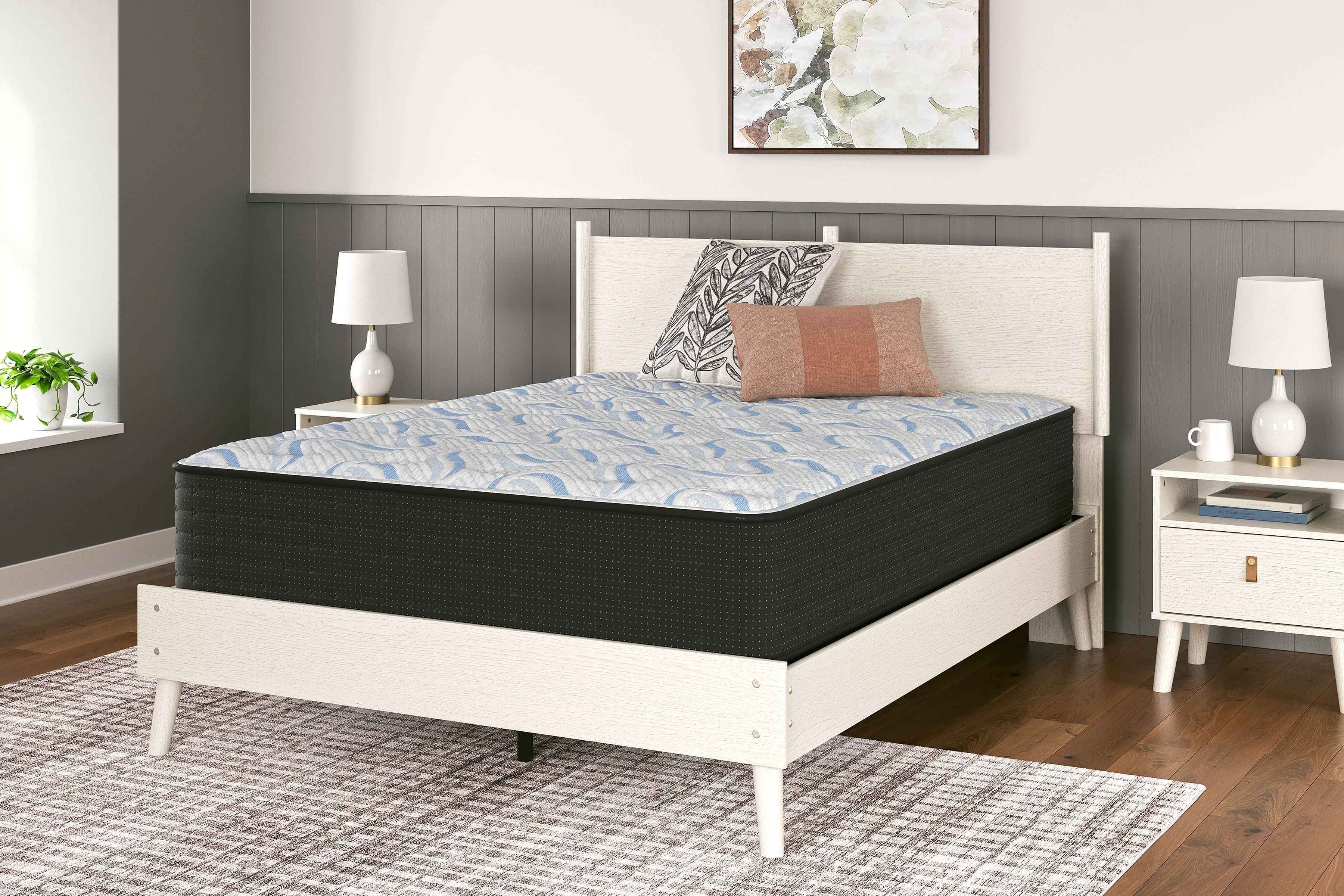 Elite Springs Plush Gray/Blue Queen Mattress (Online Special Price) - Image 2