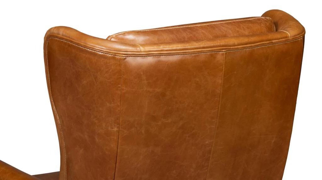 Elite Wing Brown Lounge Chair - Image 6