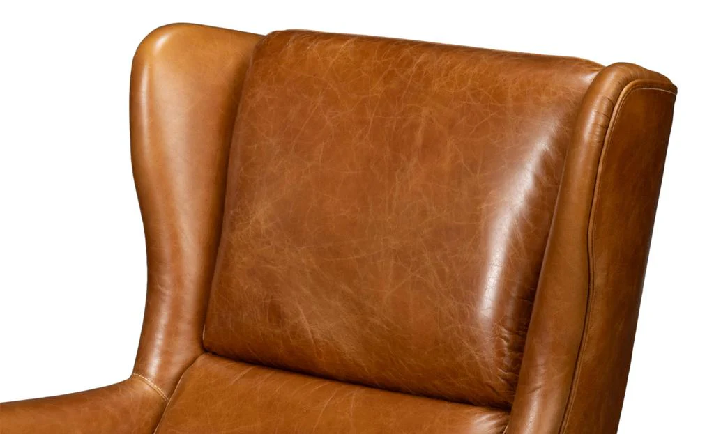 Elite Wing Brown Lounge Chair - Image 7