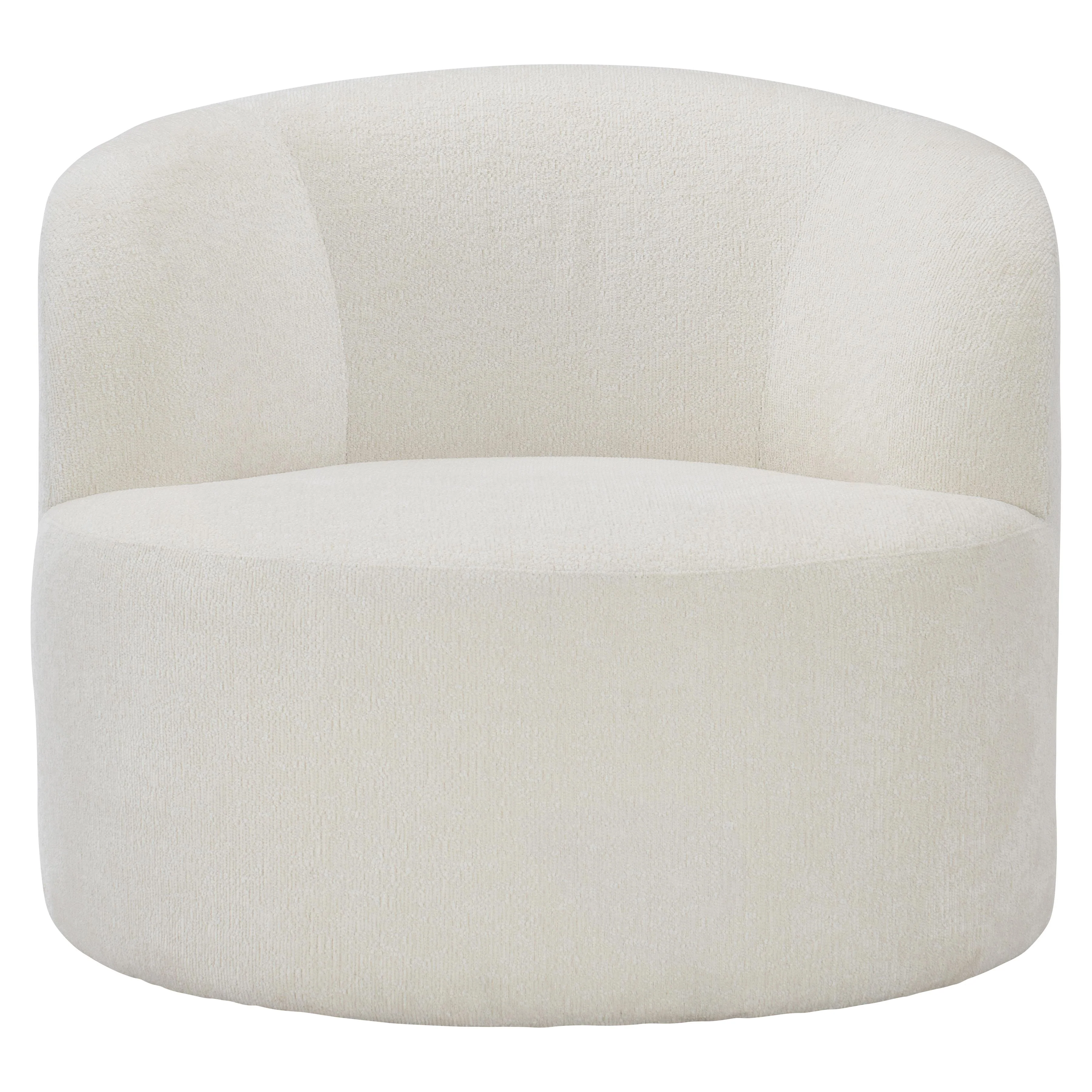 Elle White/Cream Fabric Swivel Chair - Image 3
