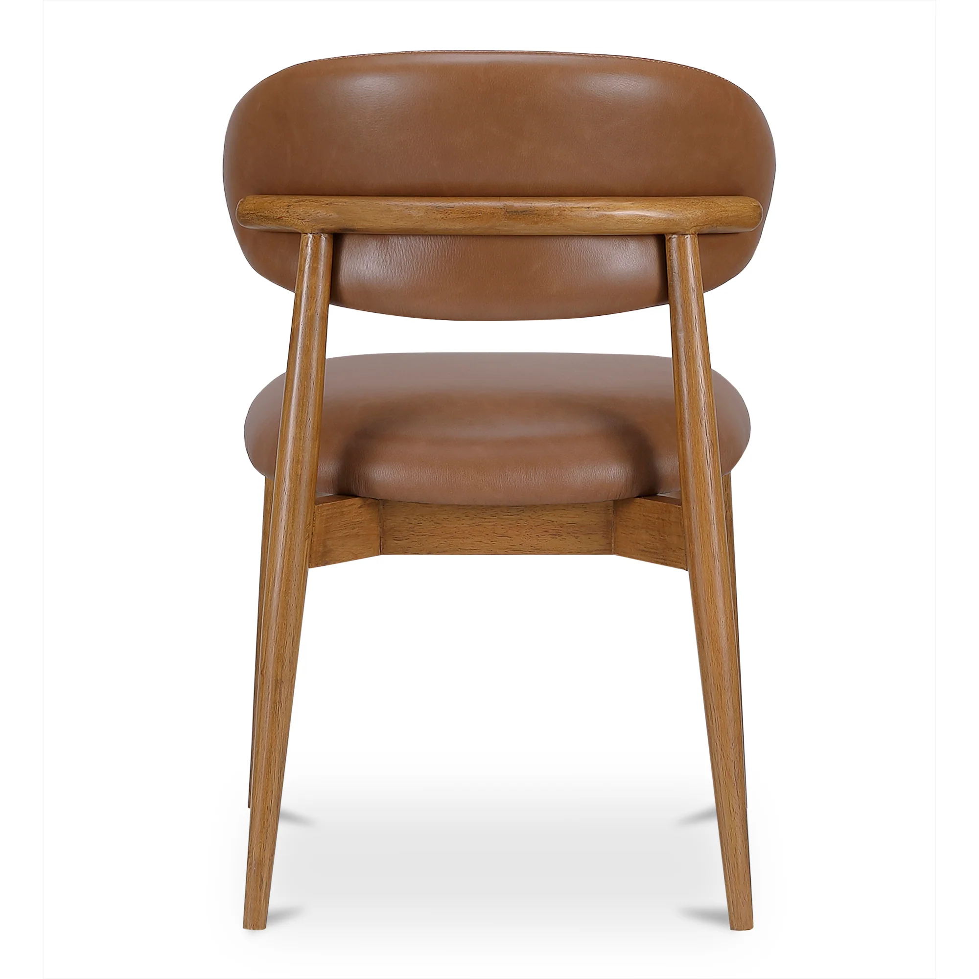 Ellie Brown Leather Dining Chair - Image 4