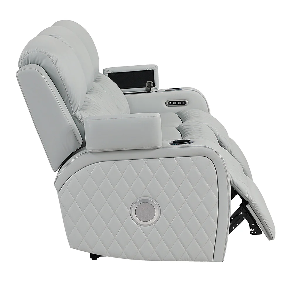 Elonzo Light Gray Power Motion Sofa - Image 4