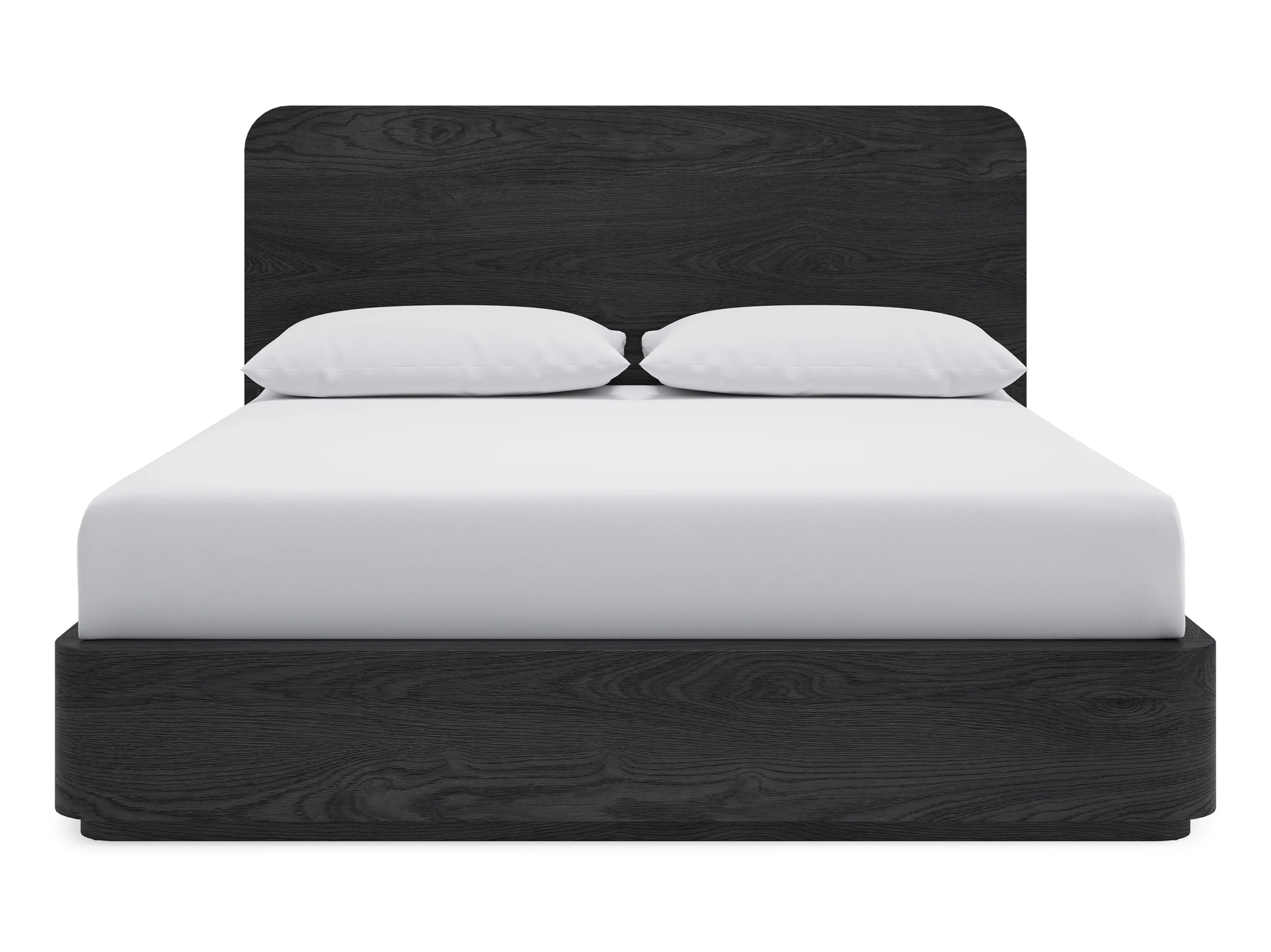 Elora Jet California King Ash Wood Platform Bed