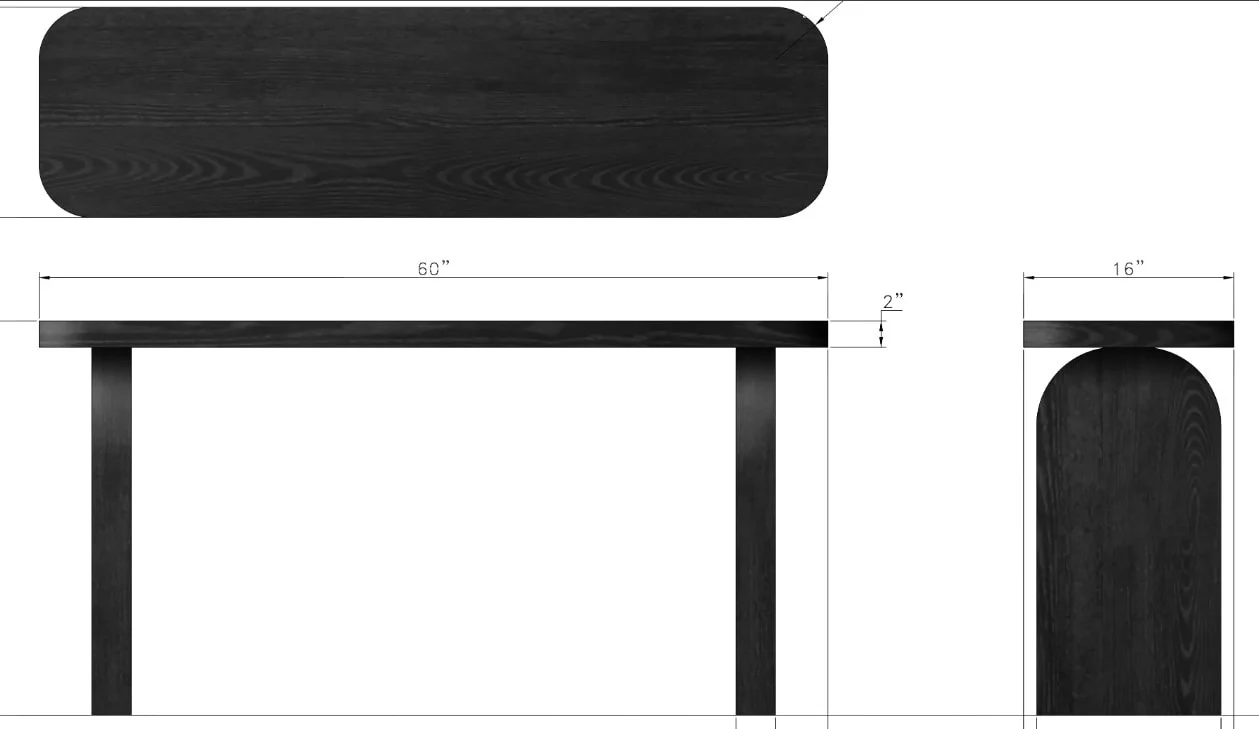 Elora Jet Console Table - Image 2