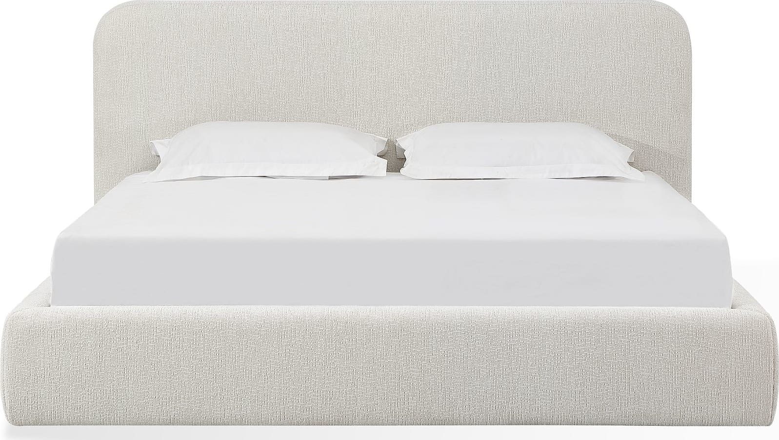 Elora Whitewashed California King Upholstered Platform Bed - Image 3