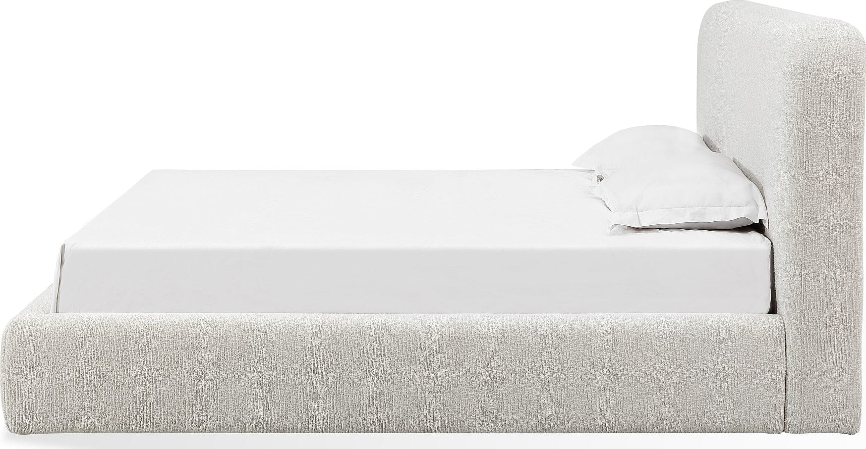 Elora Whitewashed California King Upholstered Platform Bed - Image 4