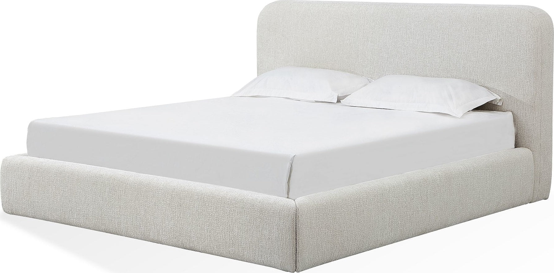 Elora Whitewashed Full Upholstered Platform Bed - Image 7