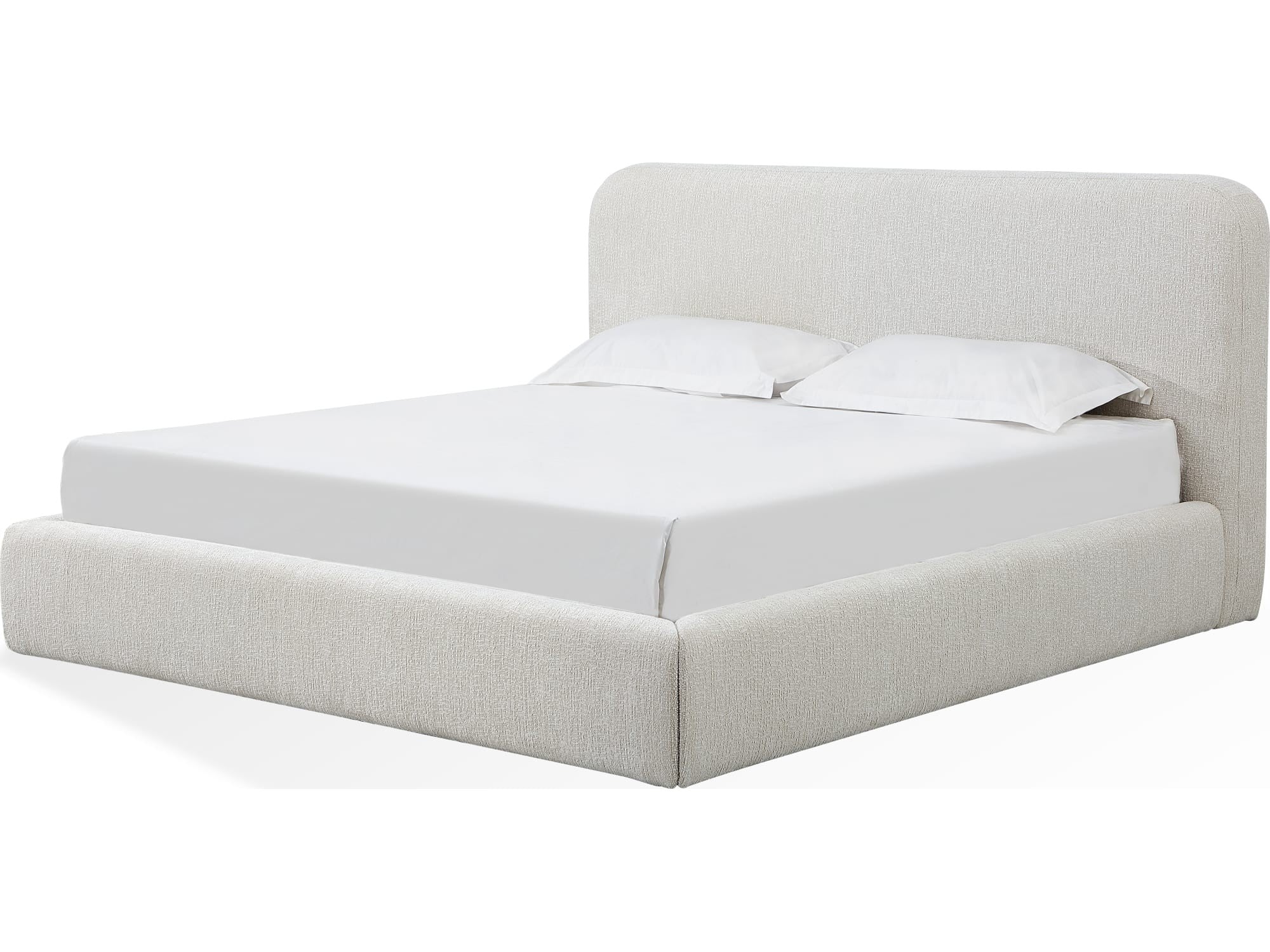 Elora Whitewashed Queen Upholstered Platform Bed - Image 2