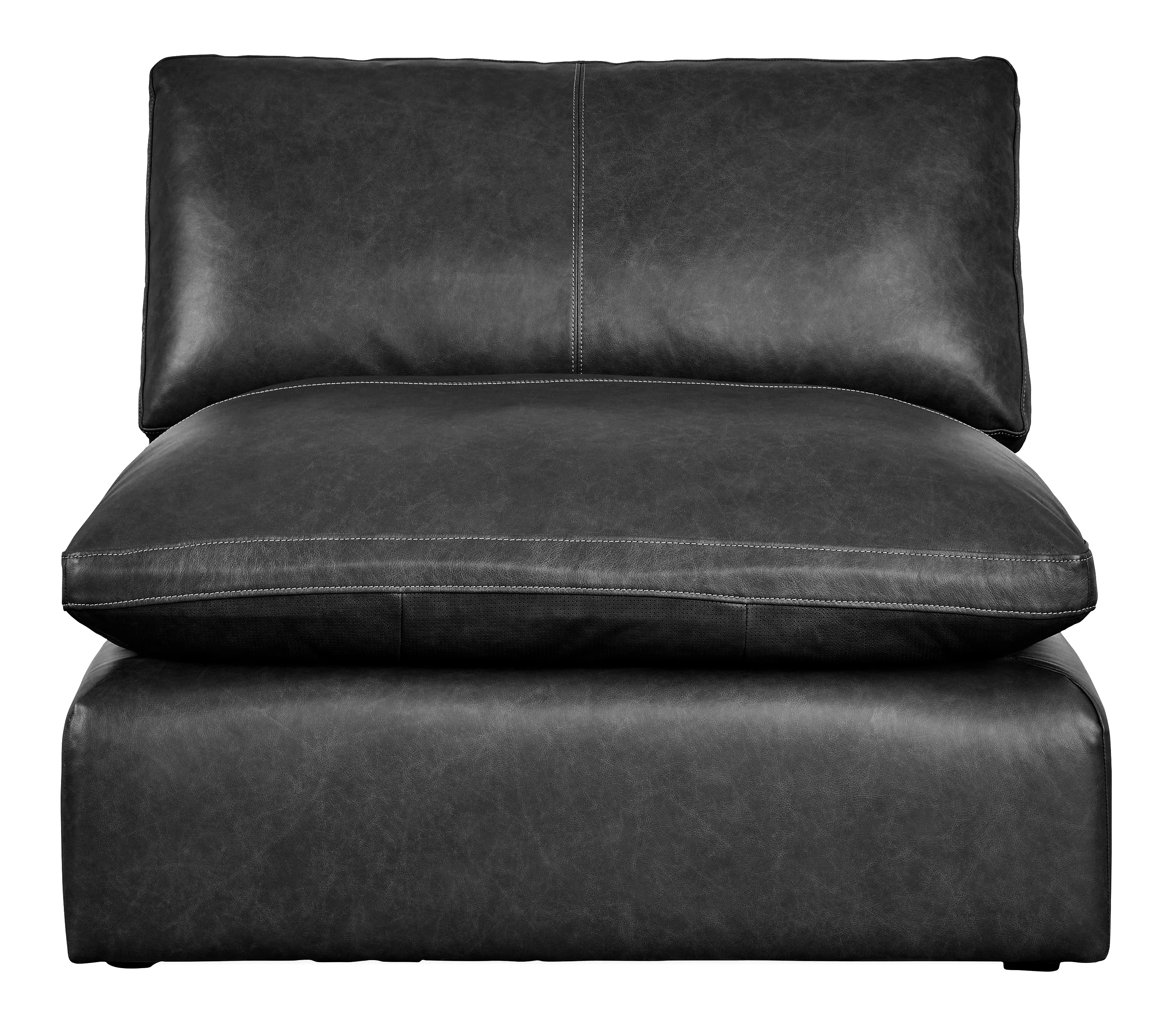 Emilia Black 3-Piece Sectional and 2 Ottomans - Image 10