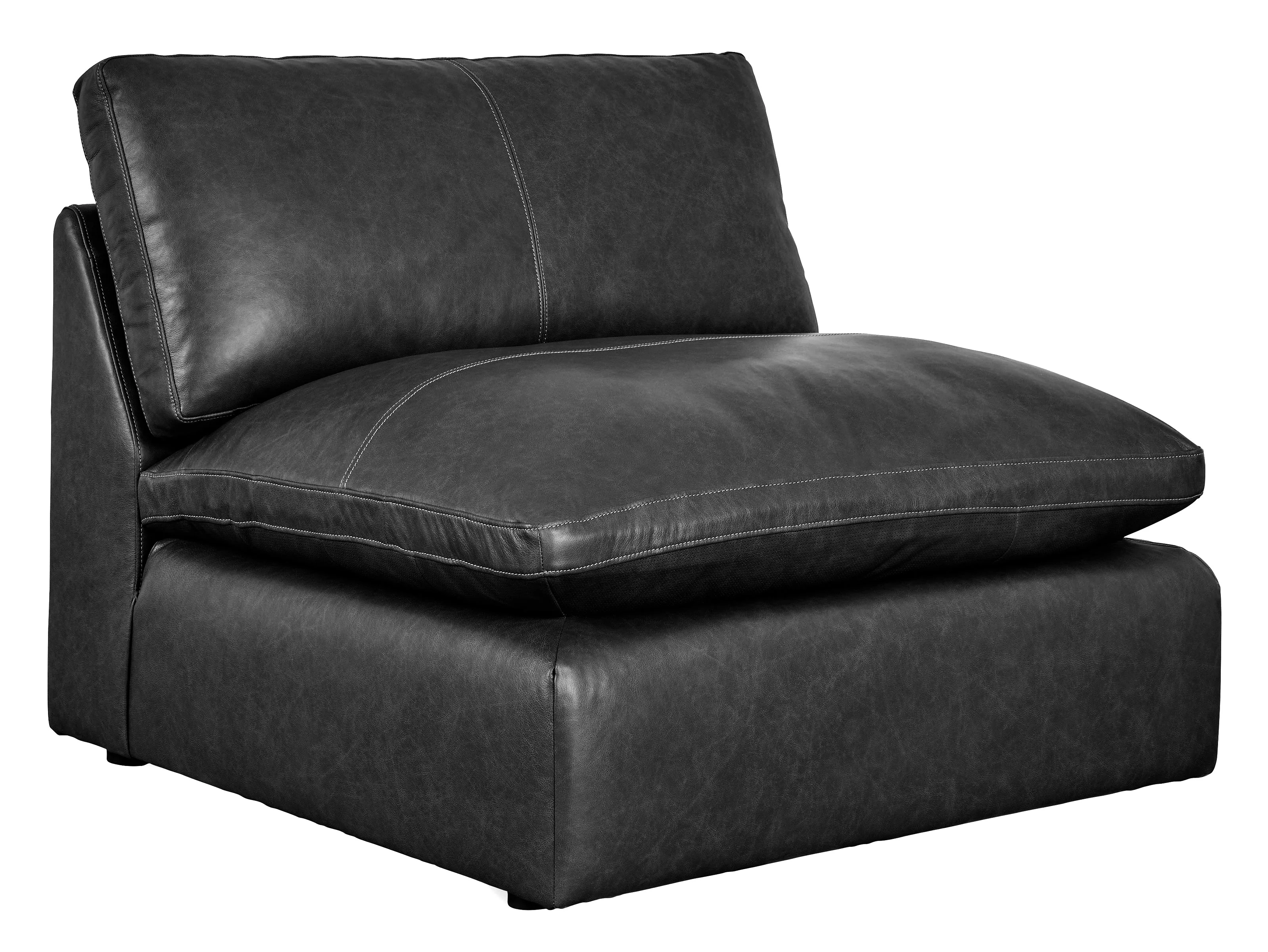 Emilia Black 3-Piece Sectional and 2 Ottomans (Online Special Price) - Image 4