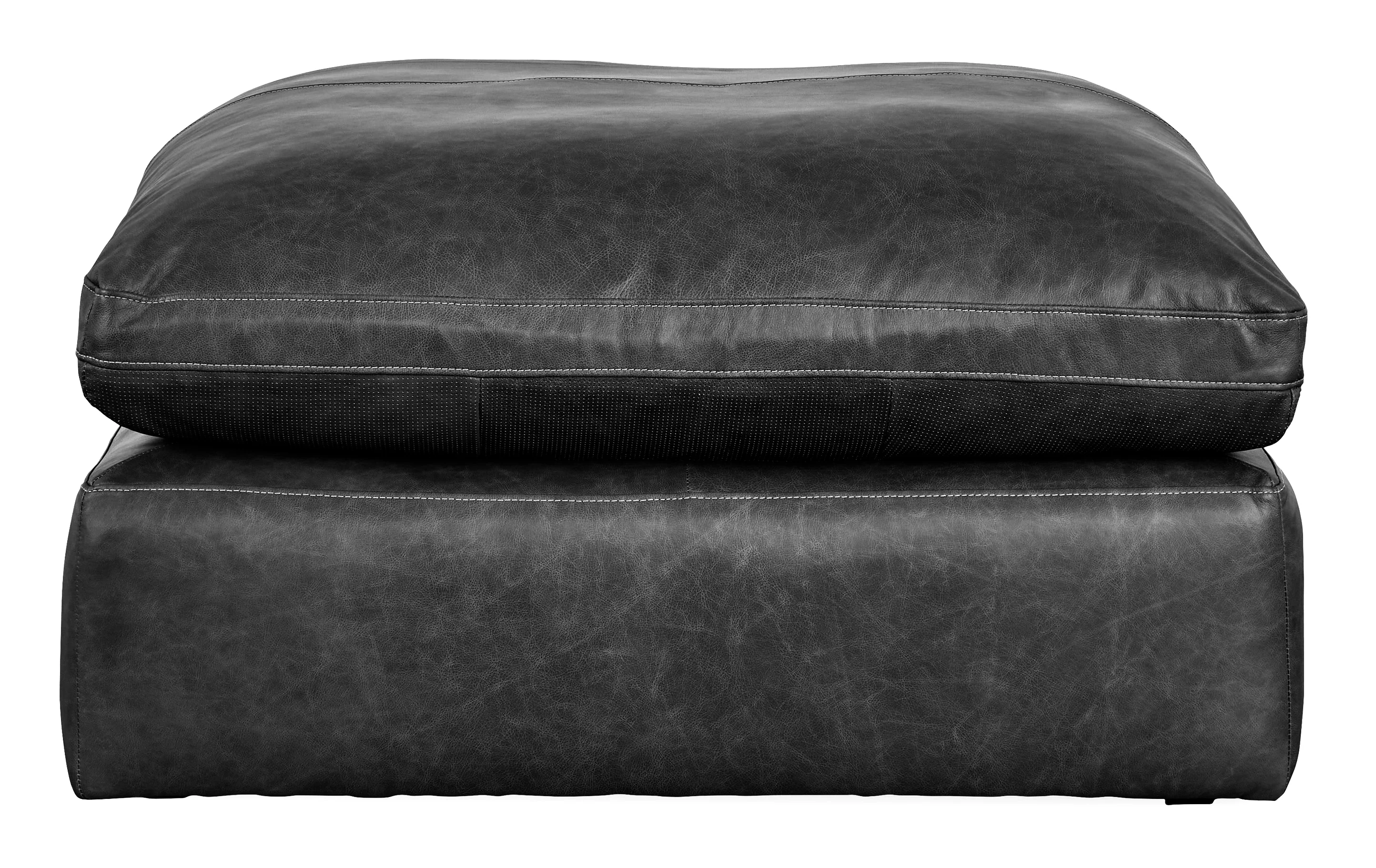 Emilia Black Leather 2pc Modular Sectional Loveseat - Image 8