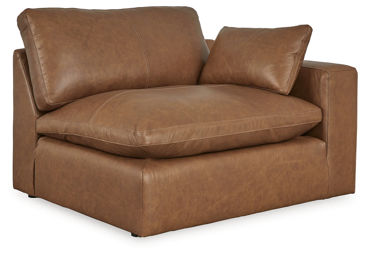 Emilia Caramel 3-Piece Sectional and 2 Ottomans - Image 15