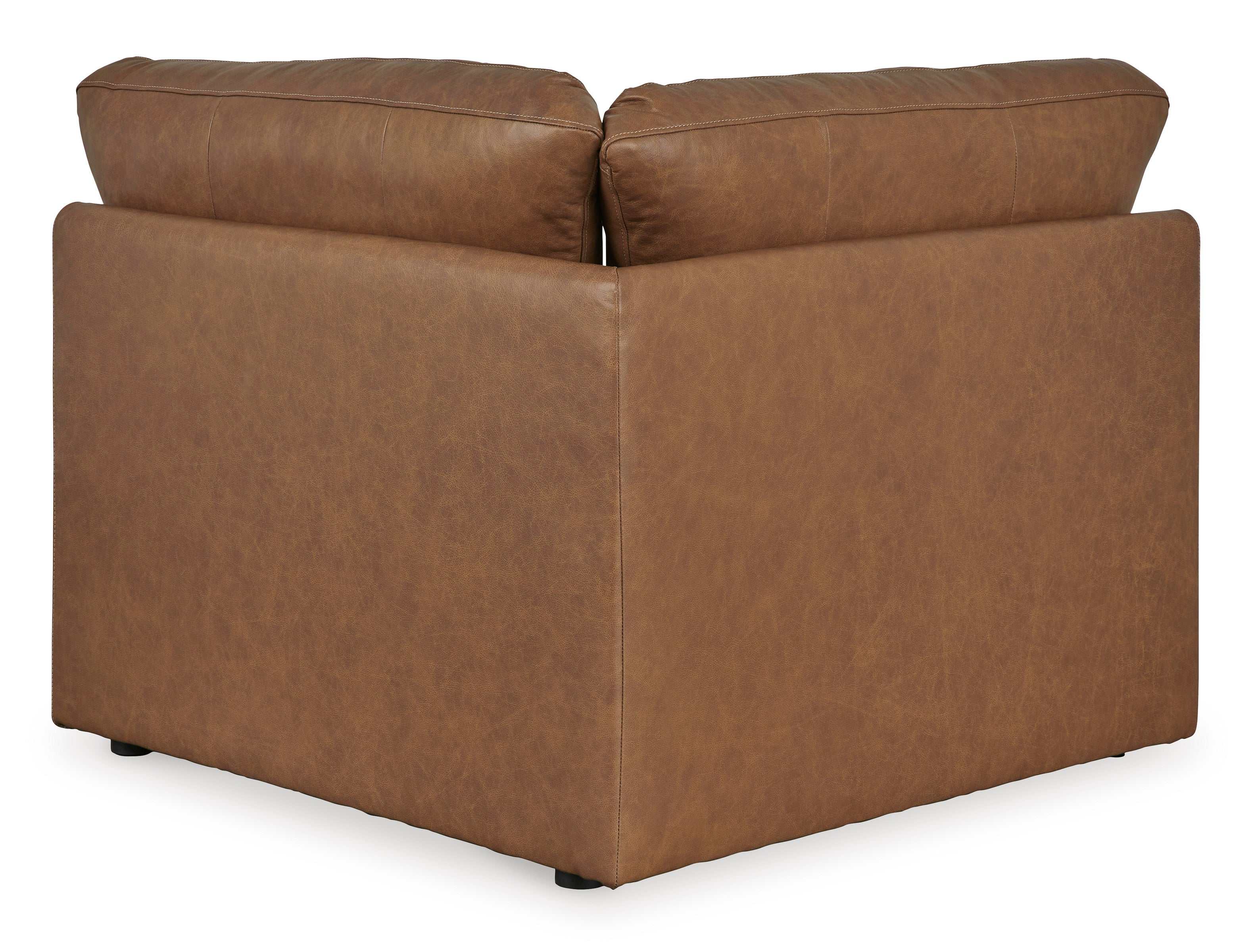 Emilia Caramel Leather 5pc Modular Sectional and Ottoman (Online Special Price) - Image 20