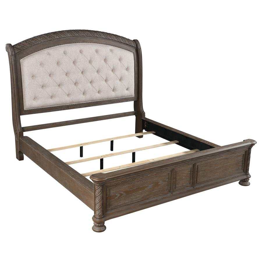 Emmett Walnut & Beige 4pc Queen Bedroom Set - Image 4