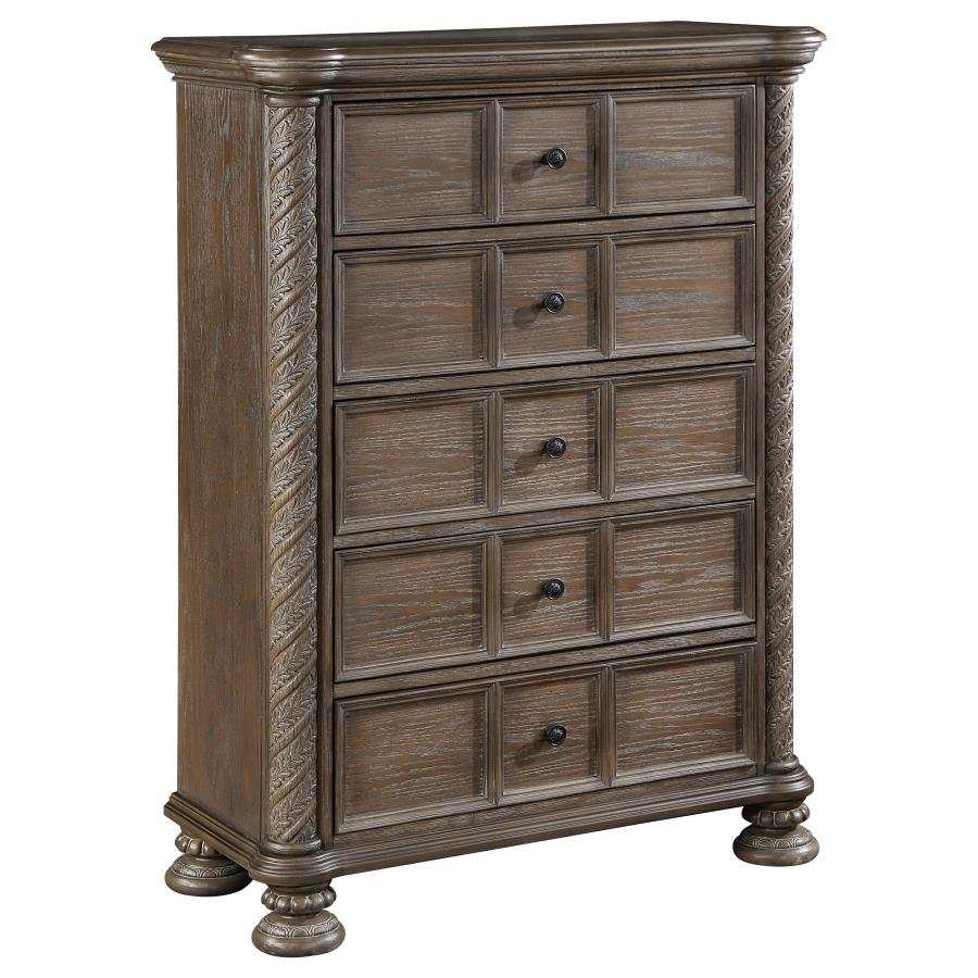 Emmett Walnut & Beige 5pc Eastern King Bedroom Set - Image 12