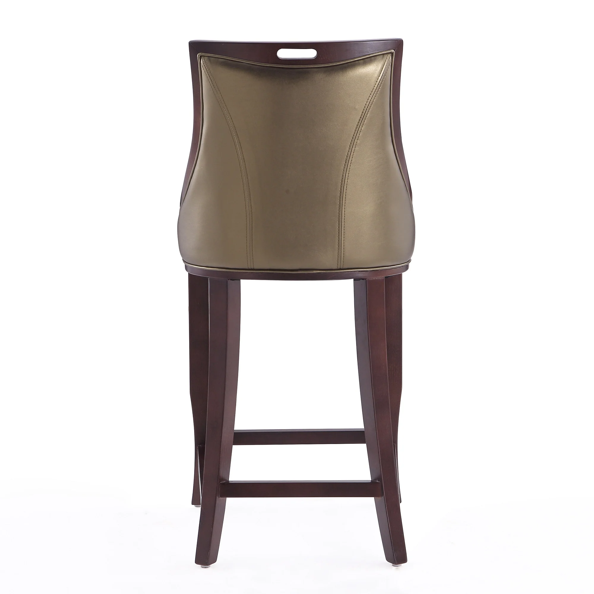 Emperor Bar Stool in Bronze and Walnut (set of 2) - Image 8