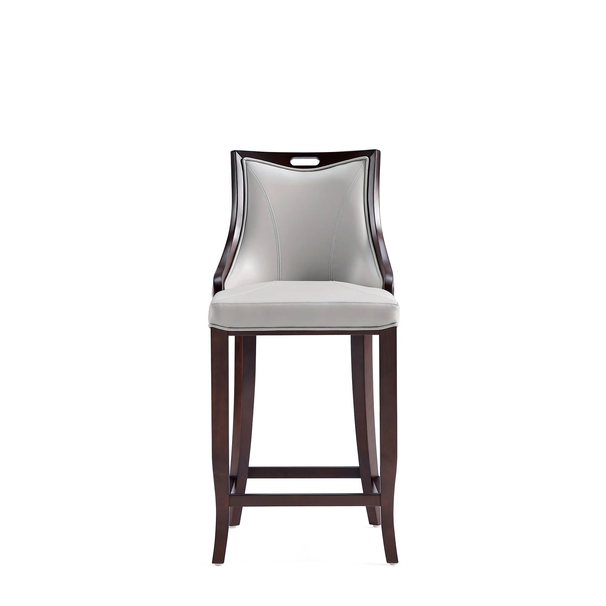 Emperor Faux Leather Barstool in Light Grey - Image 4