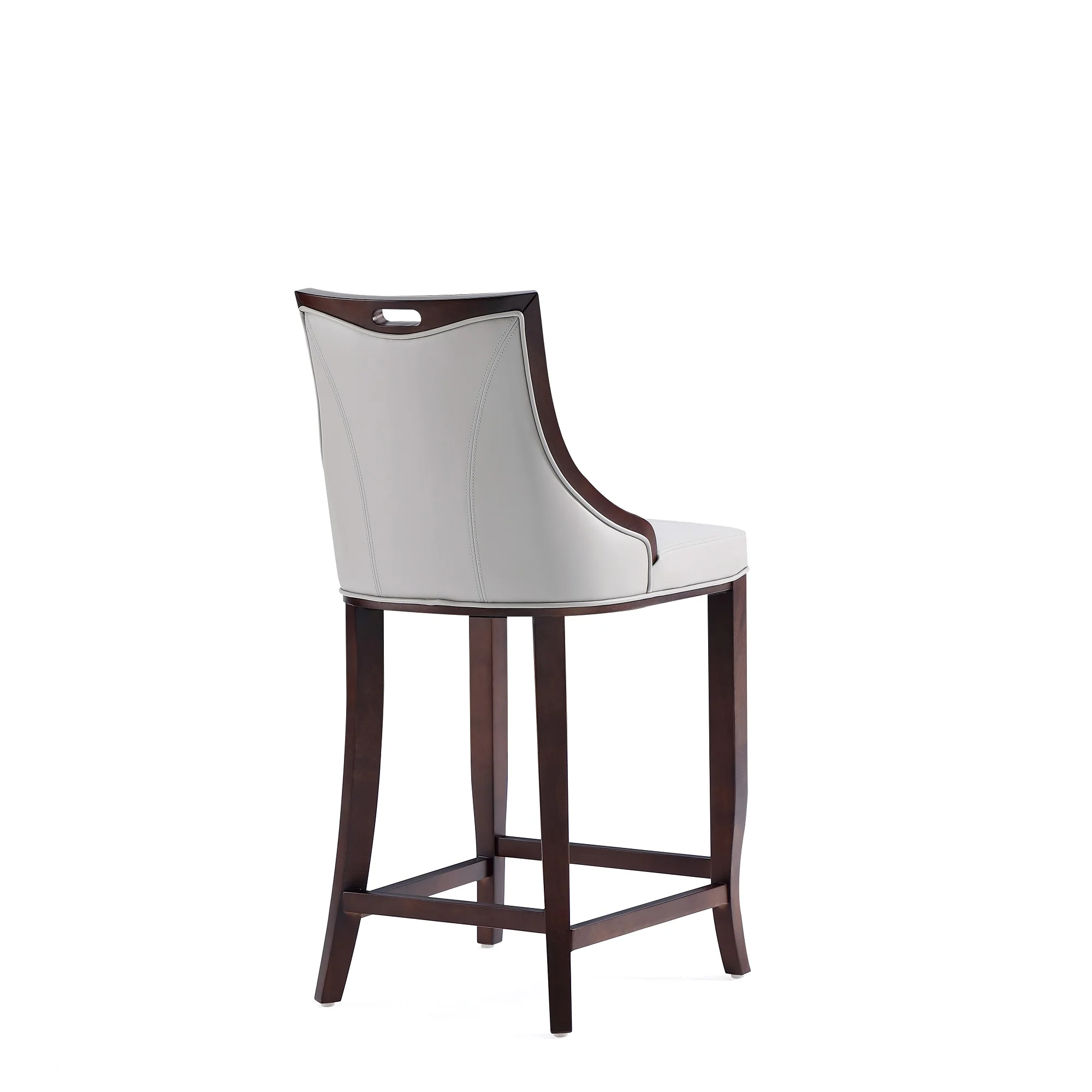 Emperor Faux Leather Barstool in Light Grey (set of 3) - Image 7