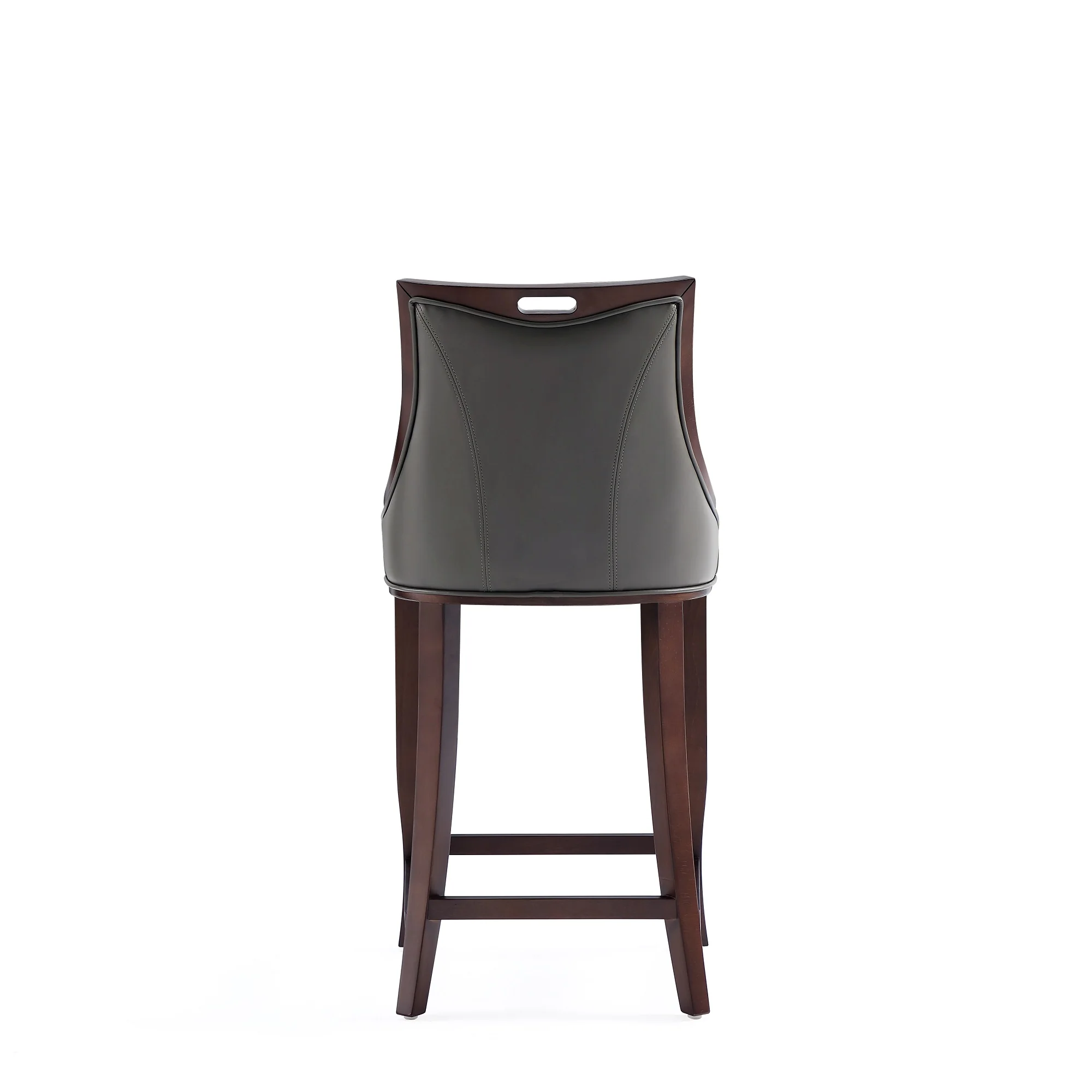 Emperor Faux Leather Barstool in Pebble Grey (set of 3) - Image 8