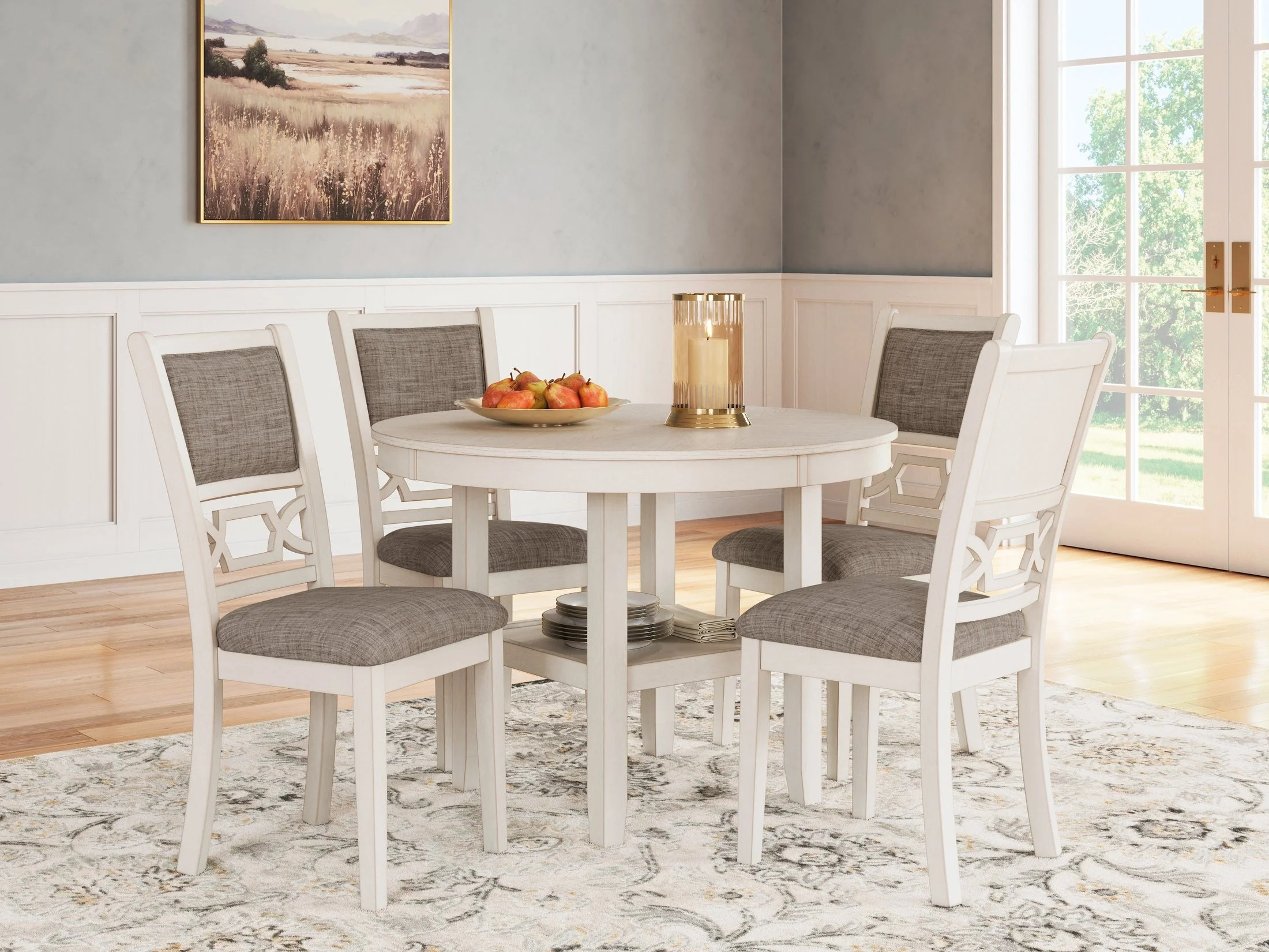 Erinberg Antique White 5 Pc. Dining Room Set (Online Special Price)