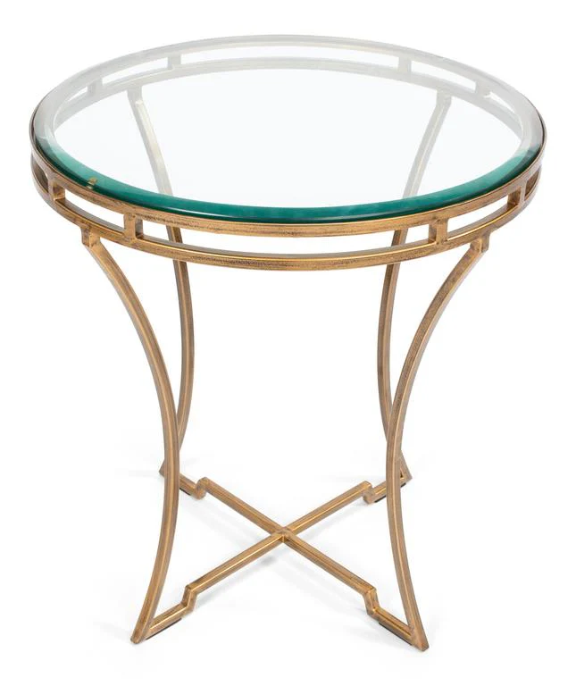 Essential Forms Gold Round Side Table - Image 2