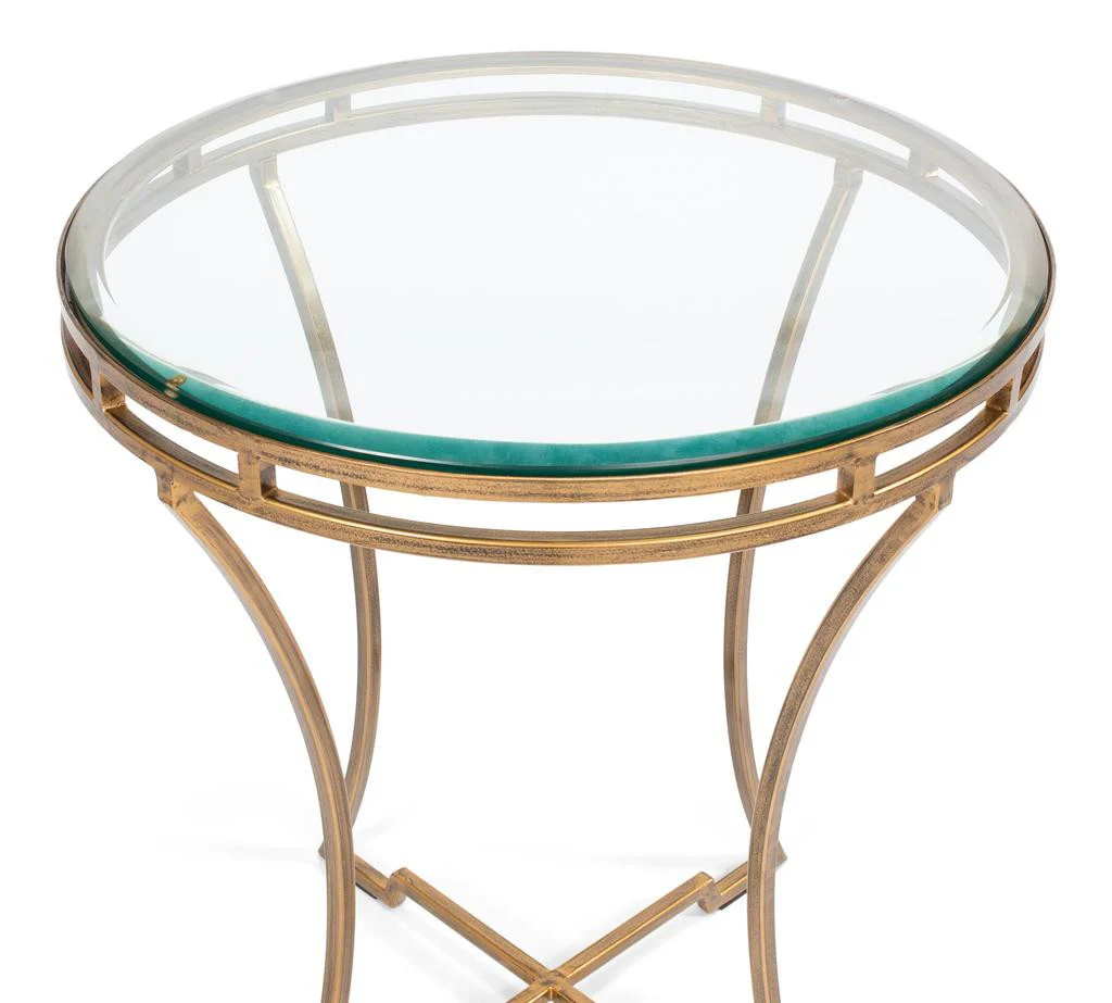 Essential Forms Gold Round Side Table - Image 3