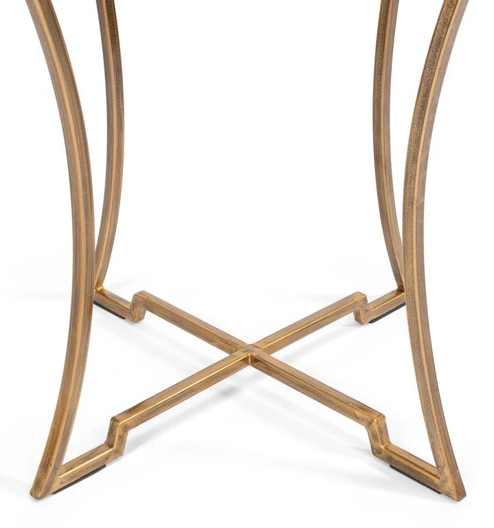 Essential Forms Gold Round Side Table - Image 4