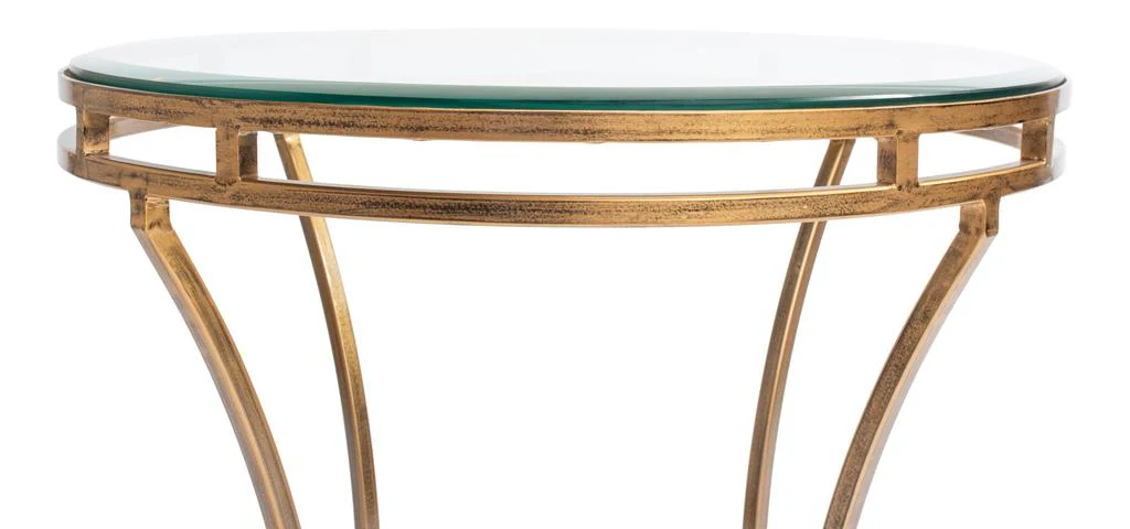 Essential Forms Gold Round Side Table - Image 5