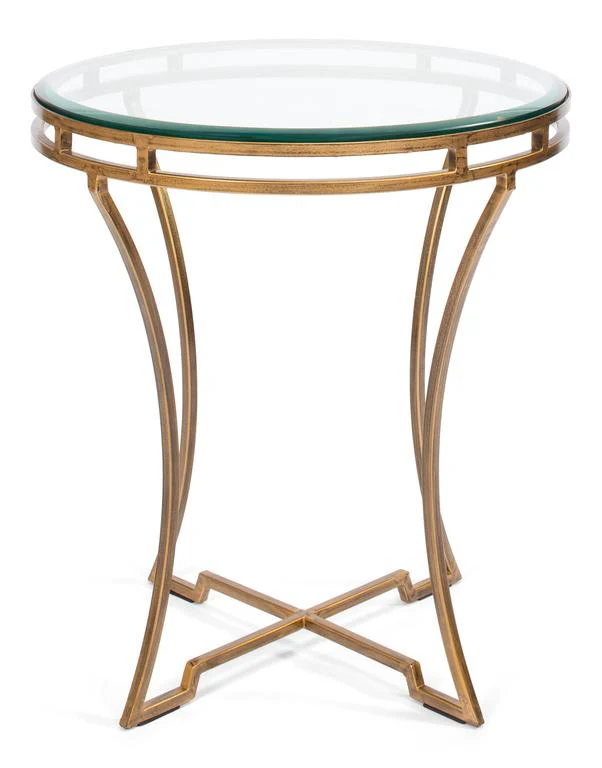 Essential Forms Gold Round Side Table - Image 6