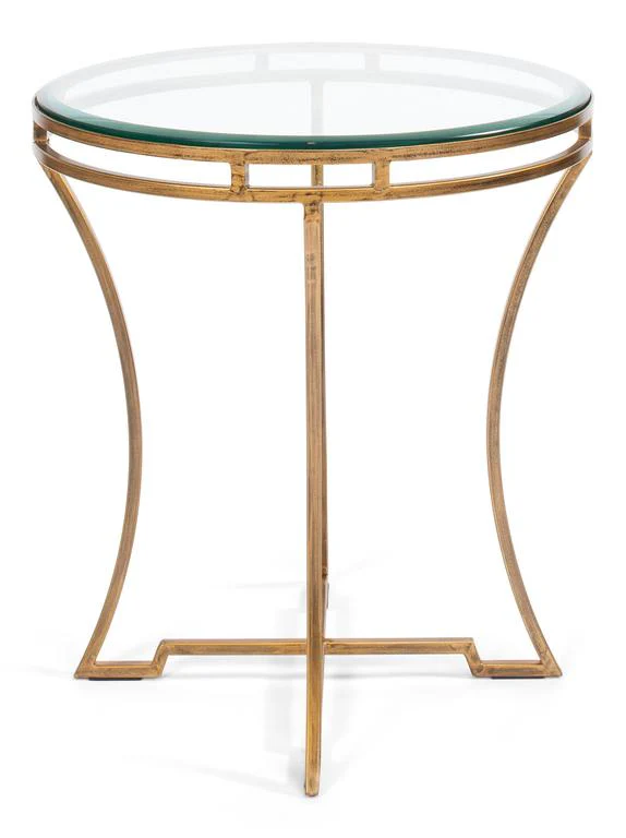Essential Forms Gold Round Side Table - Image 7
