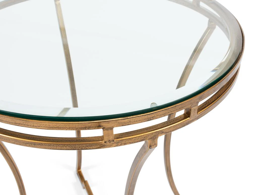 Essential Forms Gold Round Side Table - Image 8