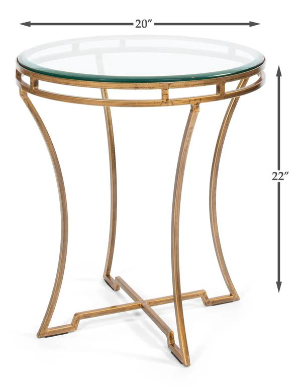 Essential Forms Gold Round Side Table - Image 9
