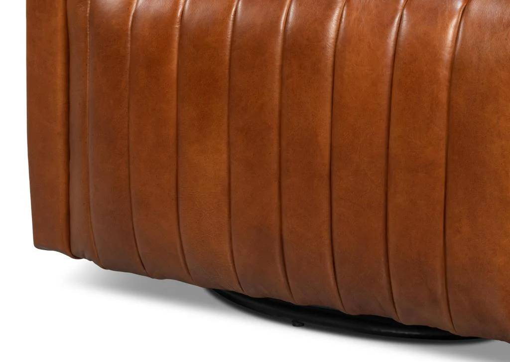 Essex Brown Swivel Chair - Image 9
