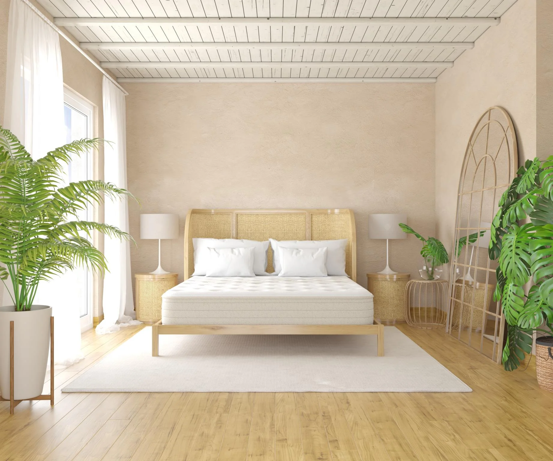 Ethos Cove Hybrid 13" Medium Beige&White Twin Mattress - Image 3