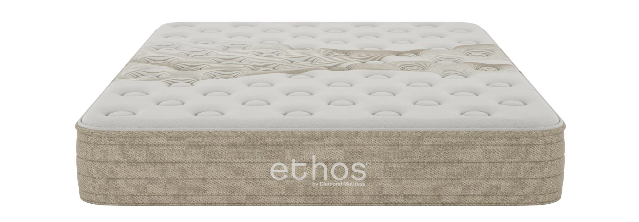 Ethos Cove Hybrid 13" Medium Beige&White Twin Mattress - Image 5