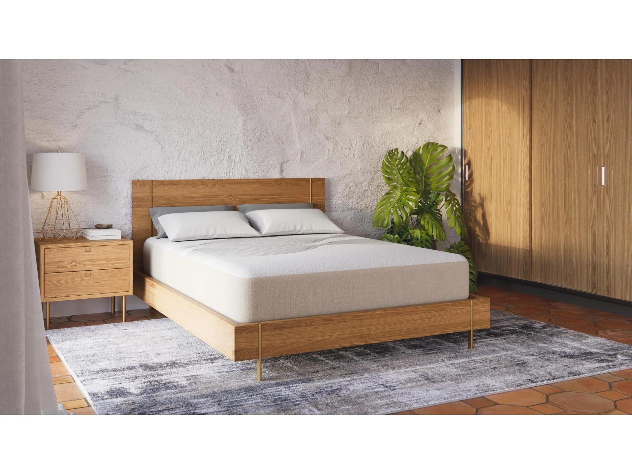 Ethos Thrive All Foam 10" Medium Beige&White Full Mattress