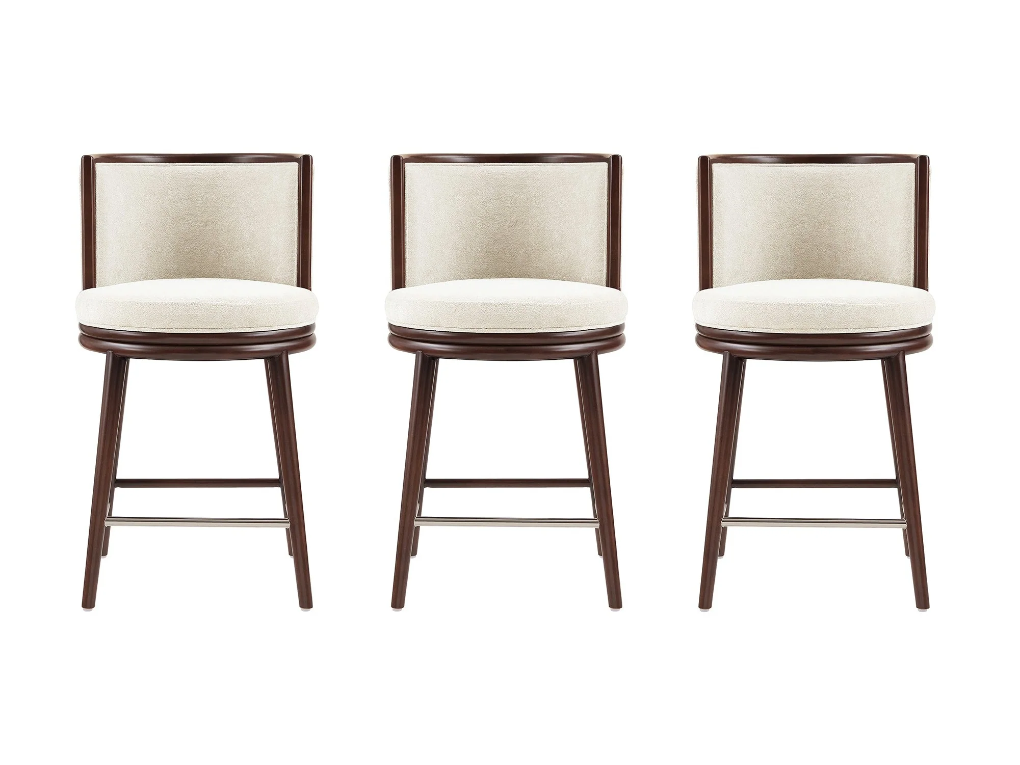 Evalyn Counter Stool in Cream (set of 3)