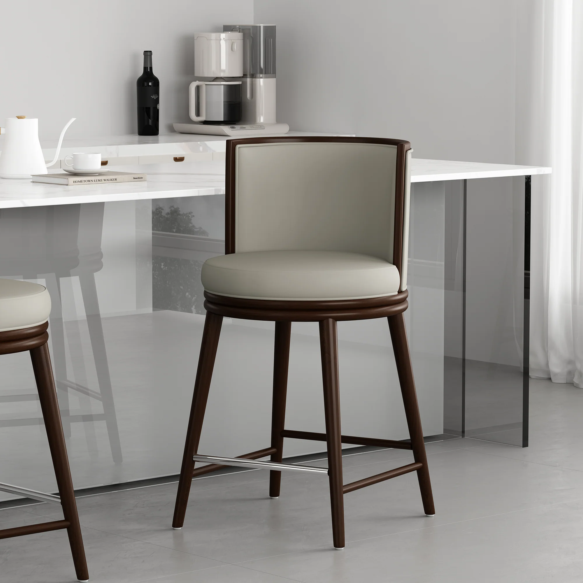 Evalyn Counter Stool in Stone - Image 2