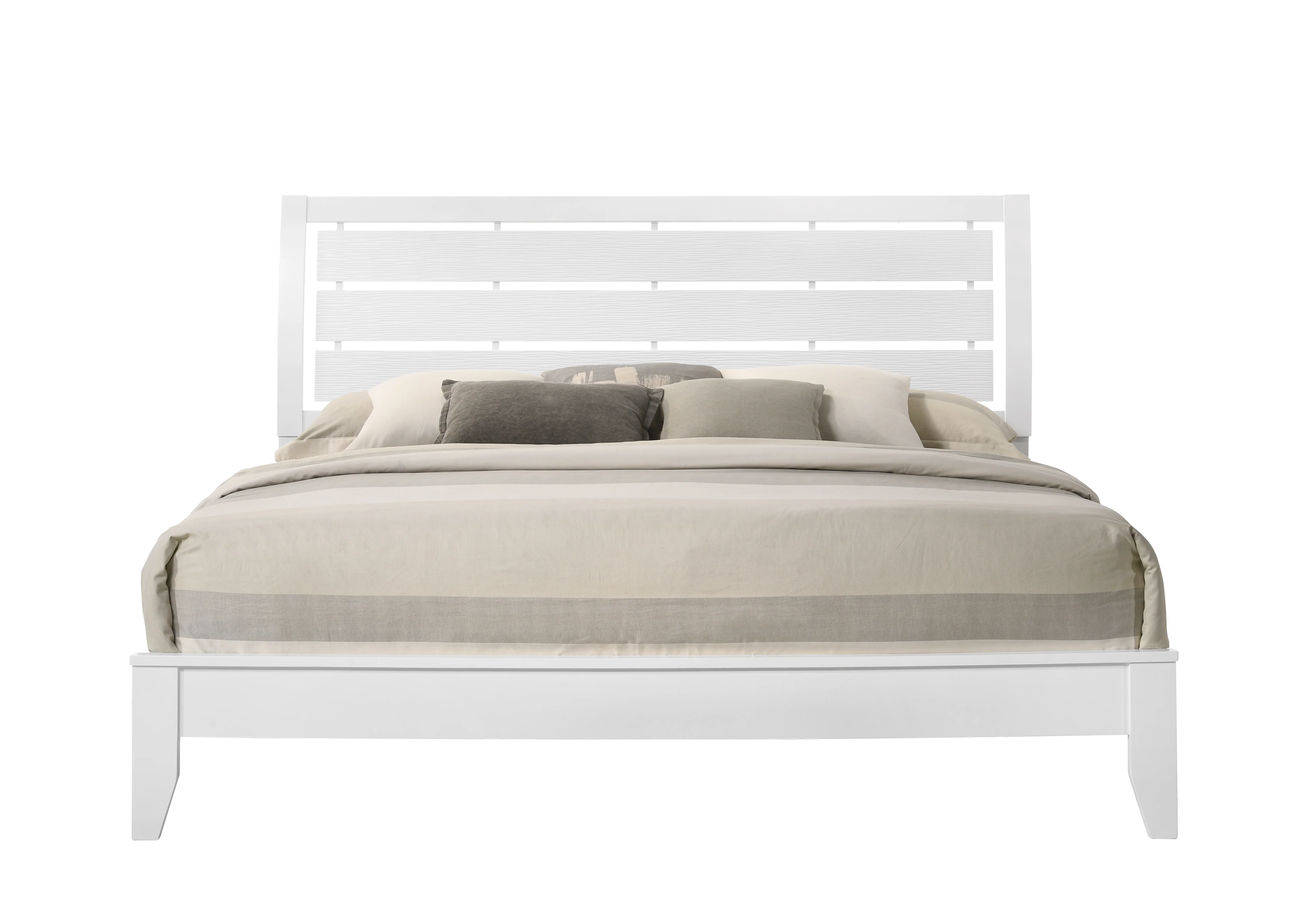 Evan White King Panel Bed - Image 2