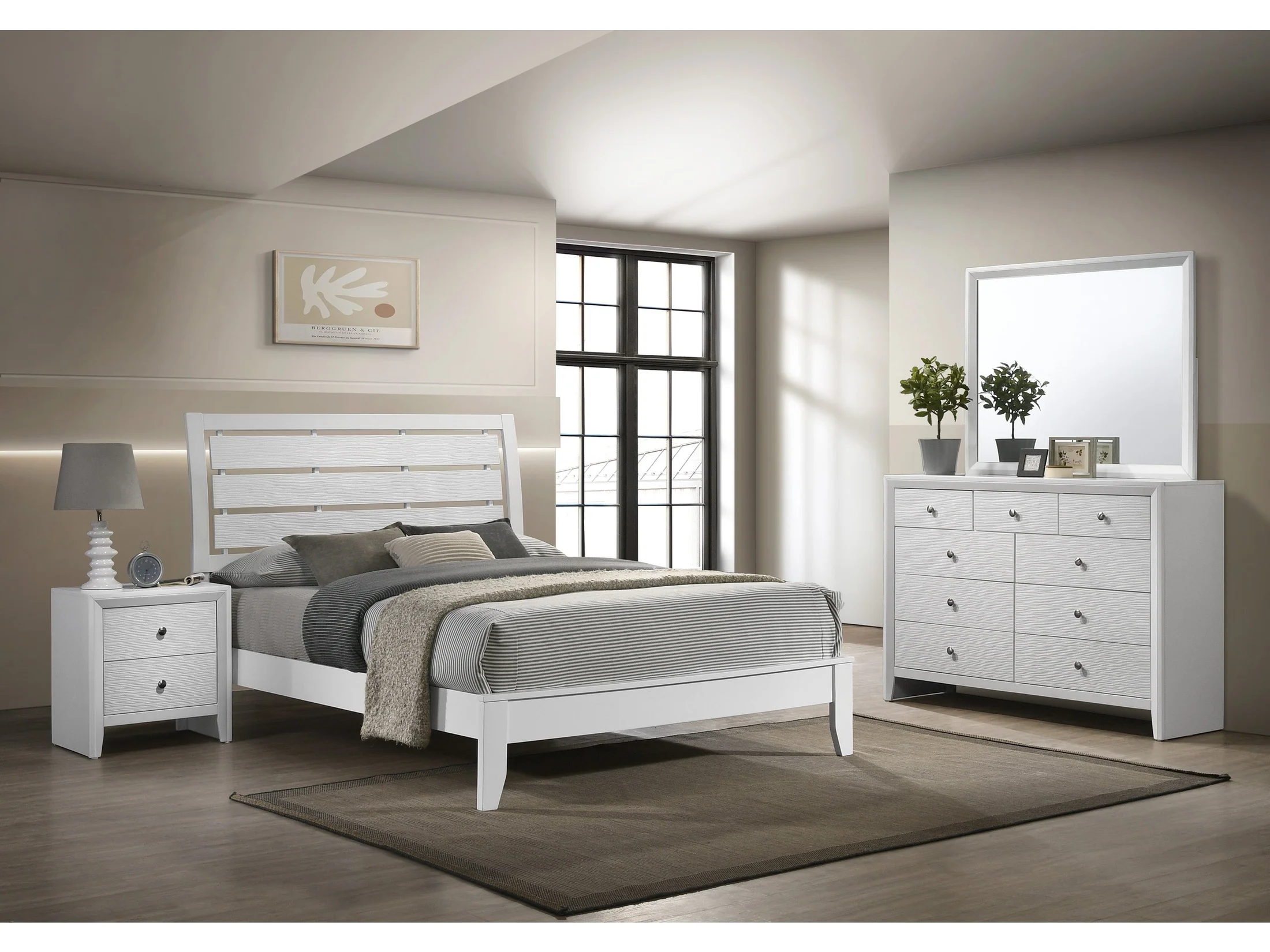 Evan White Panel Youth Bedroom Set