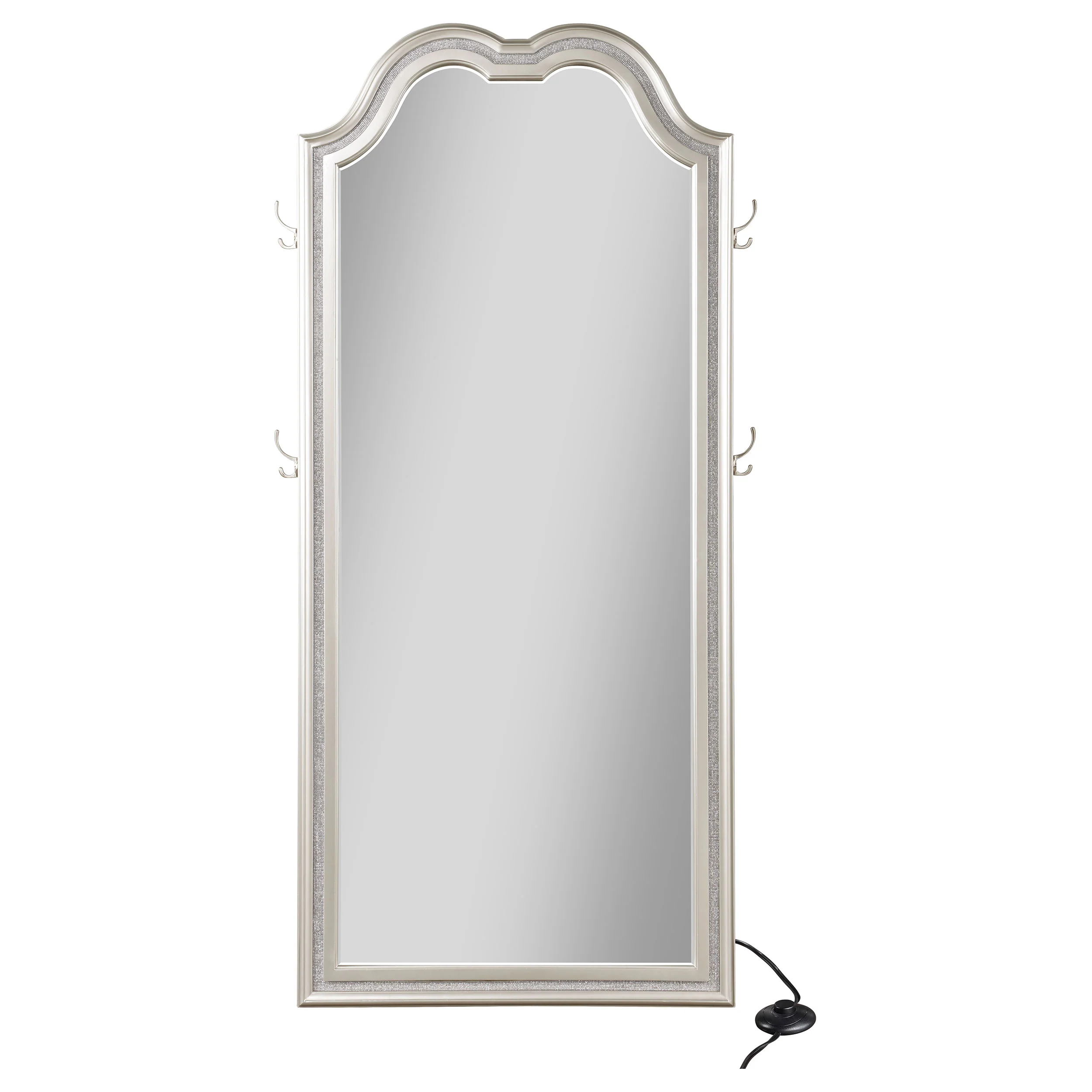 Evangeline Silver Oak Full Length LED Light Floor Mirror - Image 2