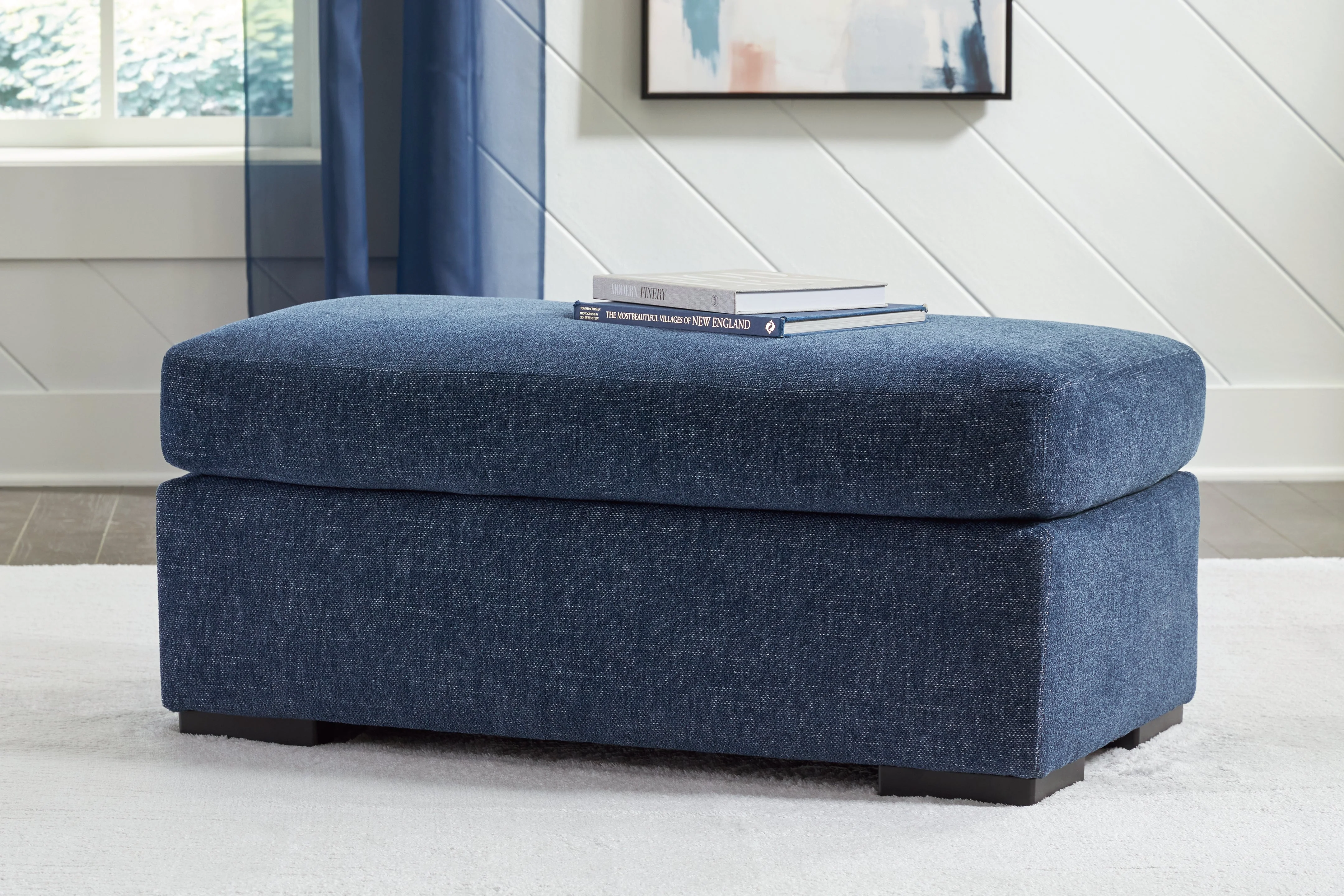 Evansley Navy Oversized Chair & Ottoman (Online Special Price) - Image 10